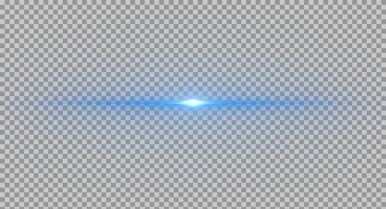 Blue Horizontal Lens Flare PNG - Glowing Light Streak Overlay