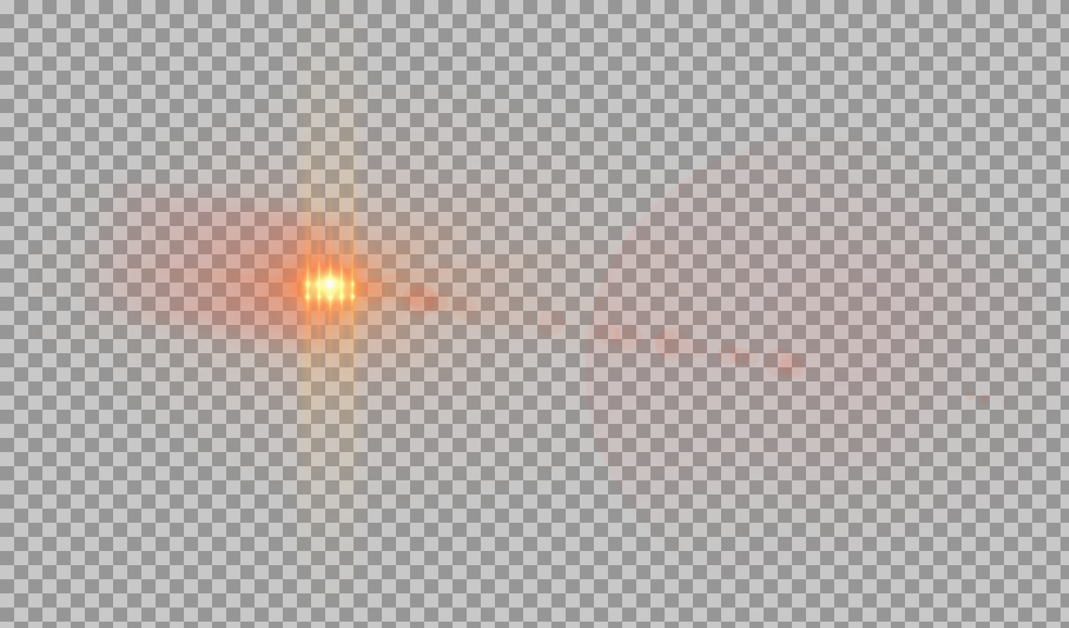 Cinematic Orange Lens Flare PNG - Warm Light & Bokeh Overlay
