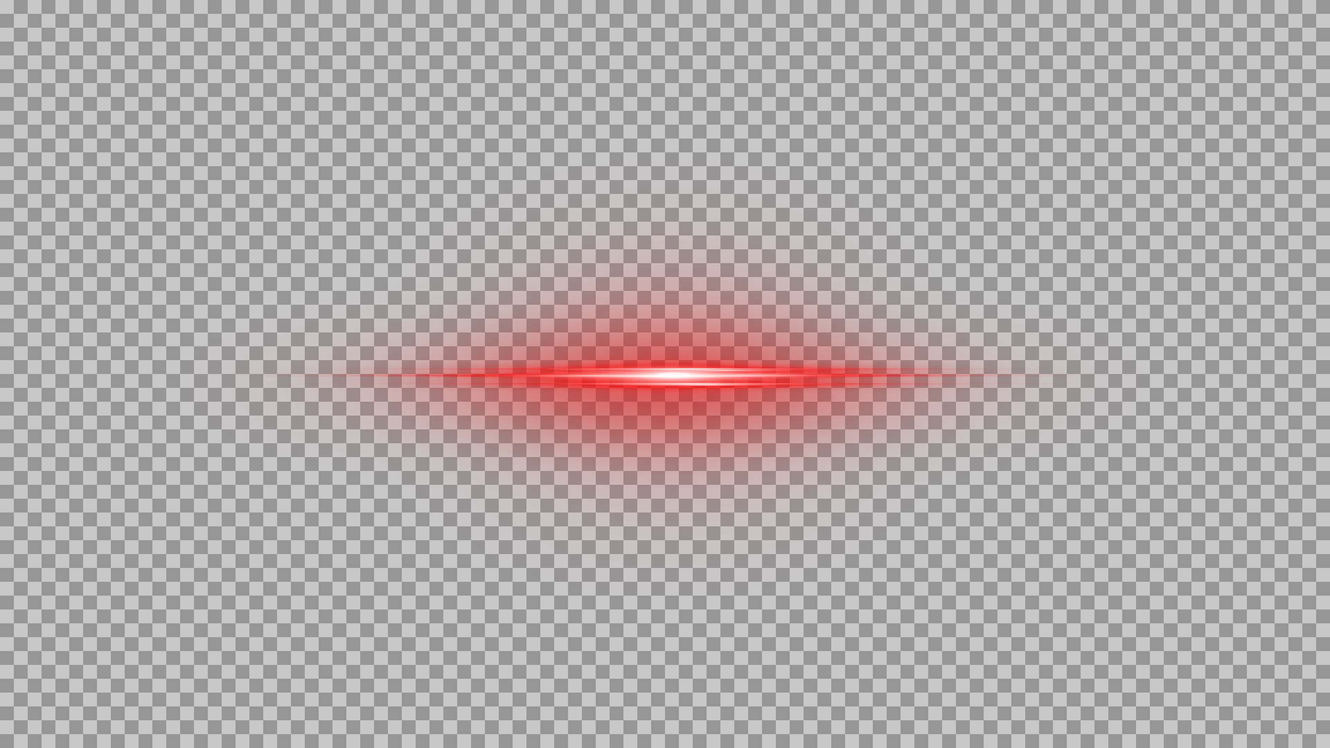 Red Laser Beam PNG | Glowing Horizontal Light Streak Overlay