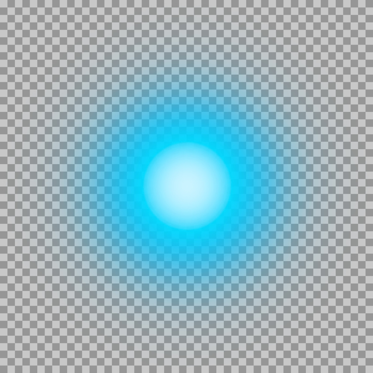 Cyan Blue Glow Circle PNG | Soft Radial Light Effect