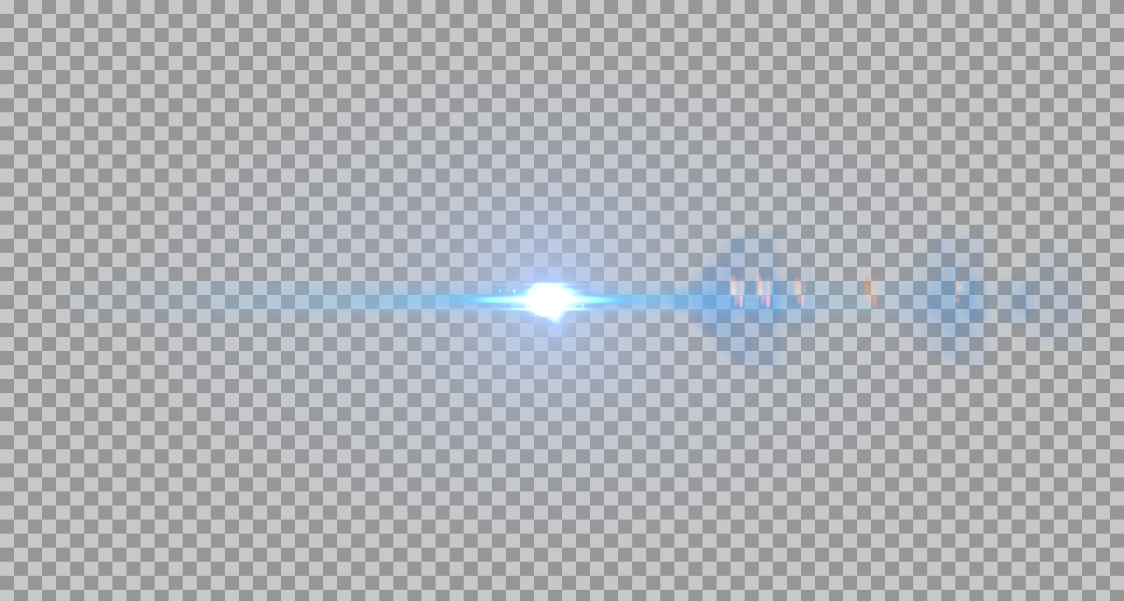 Blue Horizontal Lens Flare PNG | Transparent Light Streak Overlay