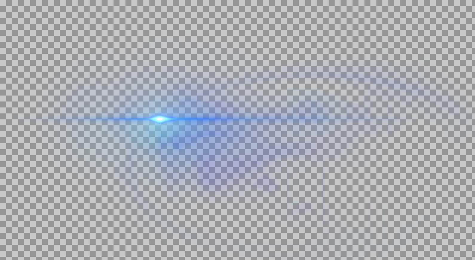 Blue Optical Lens Flare PNG - Horizontal Light Streak Overlay Effect