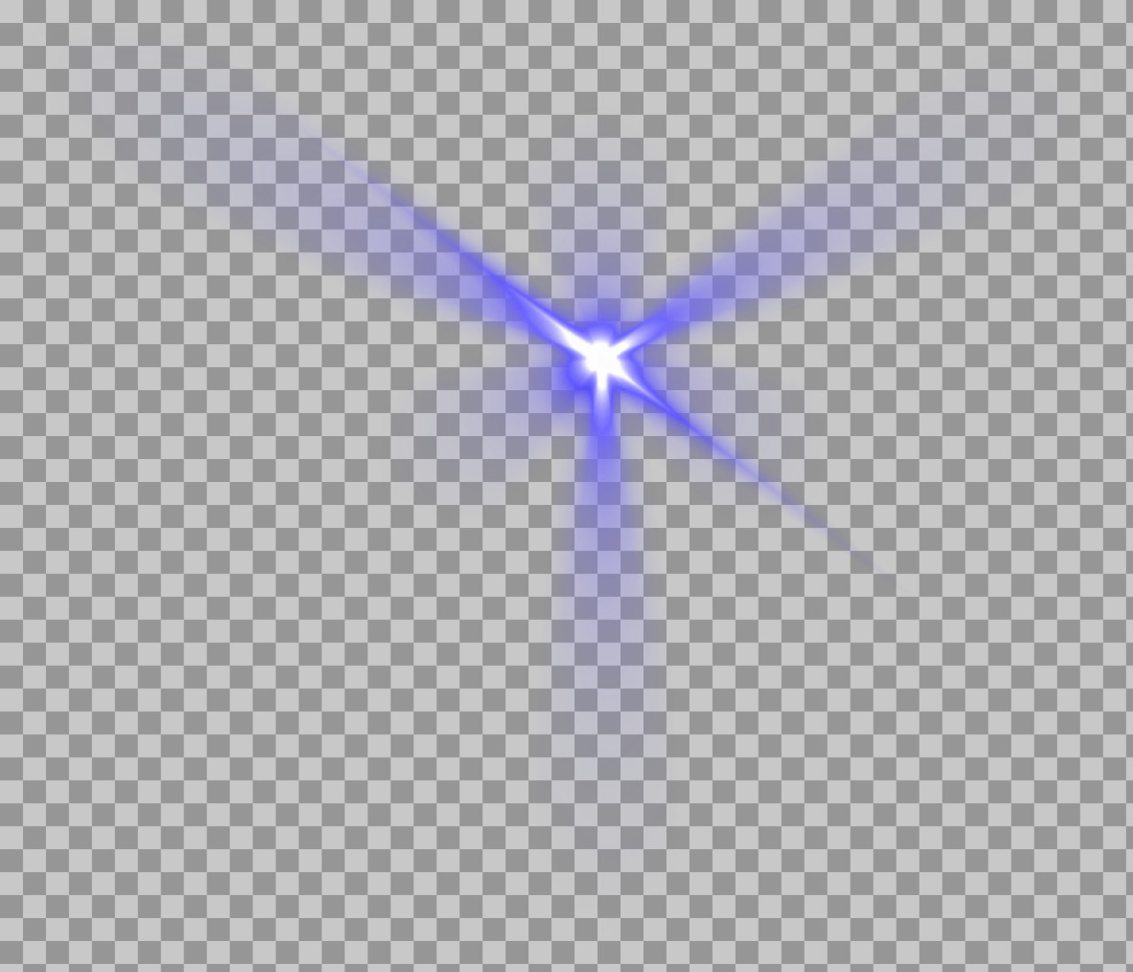 Blue Starburst Lens Flare PNG - Transparent Light Sparkle Effect
