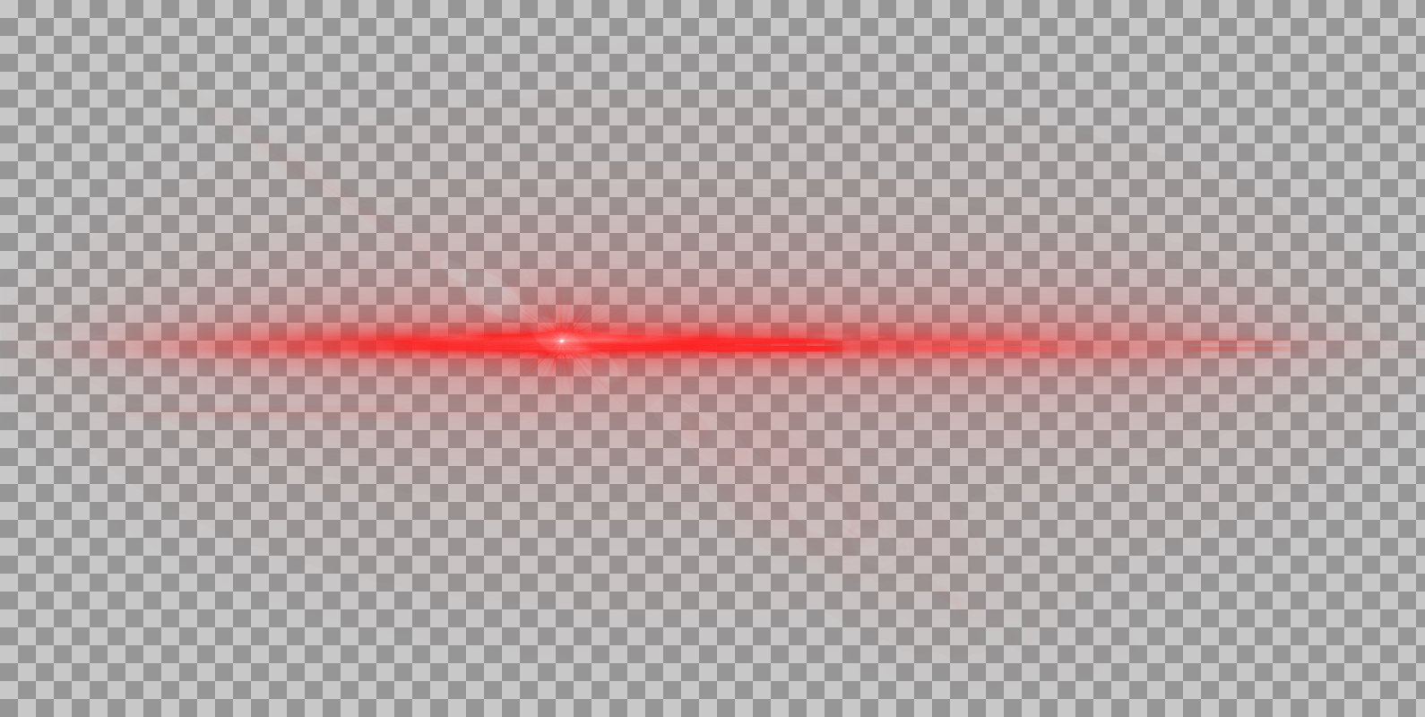 Red Lens Flare PNG | Glowing Horizontal Laser Beam Overlay