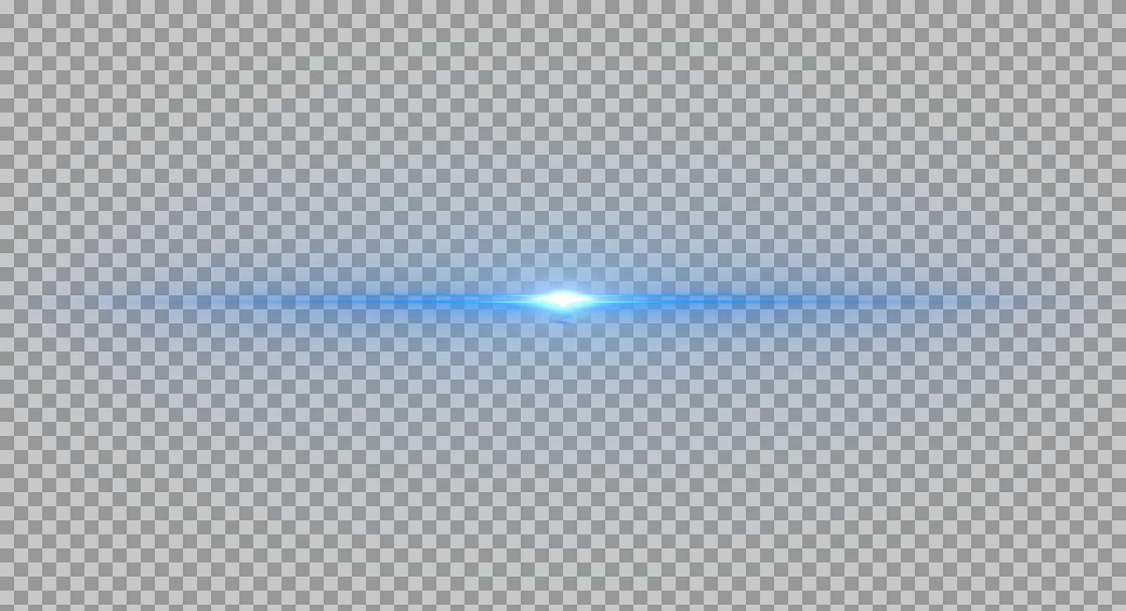 Blue Anamorphic Lens Flare PNG | Horizontal Light Streak Overlay