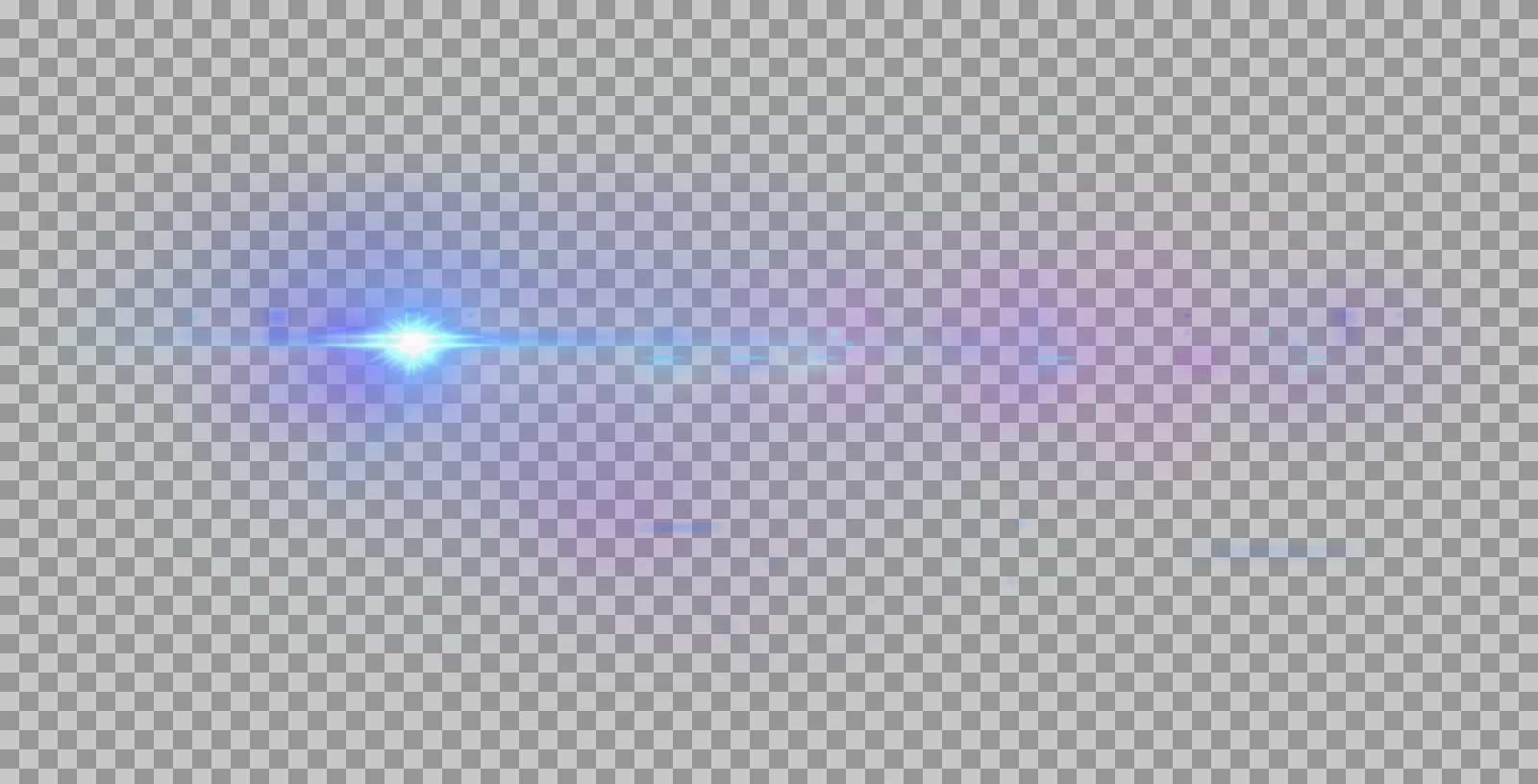 Blue Anamorphic Lens Flare PNG | Cinematic Light Overlay
