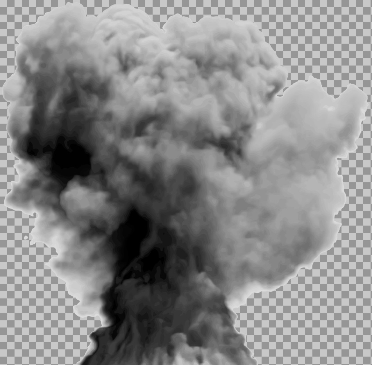 Realistic Black Smoke Explosion PNG | Free Download Transparent Cloud...