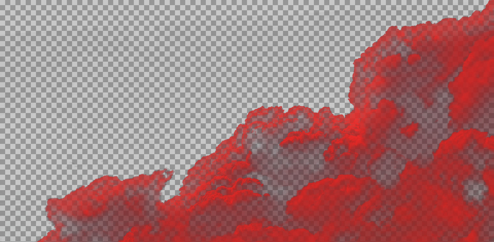 Dramatic Red Clouds Overlay PNG | Crimson Sky Background