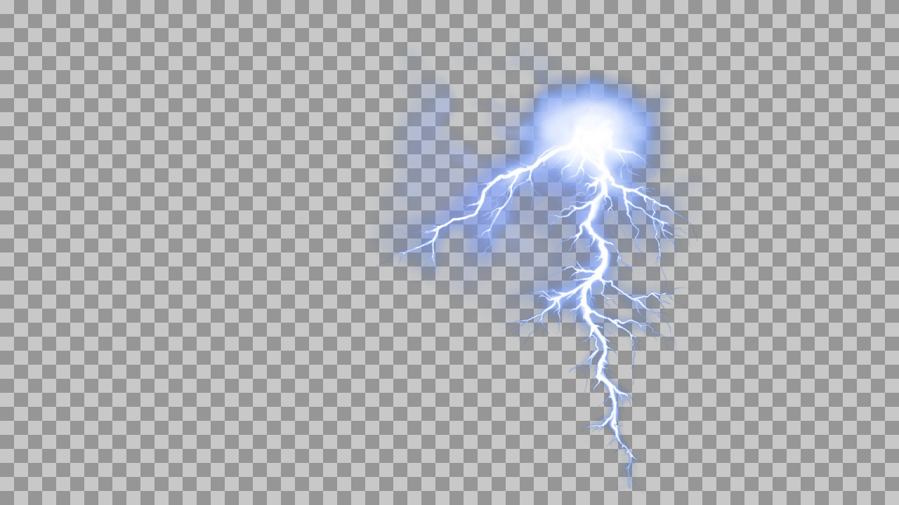 Realistic Blue Lightning Bolt PNG - Storm Cloud Overlay