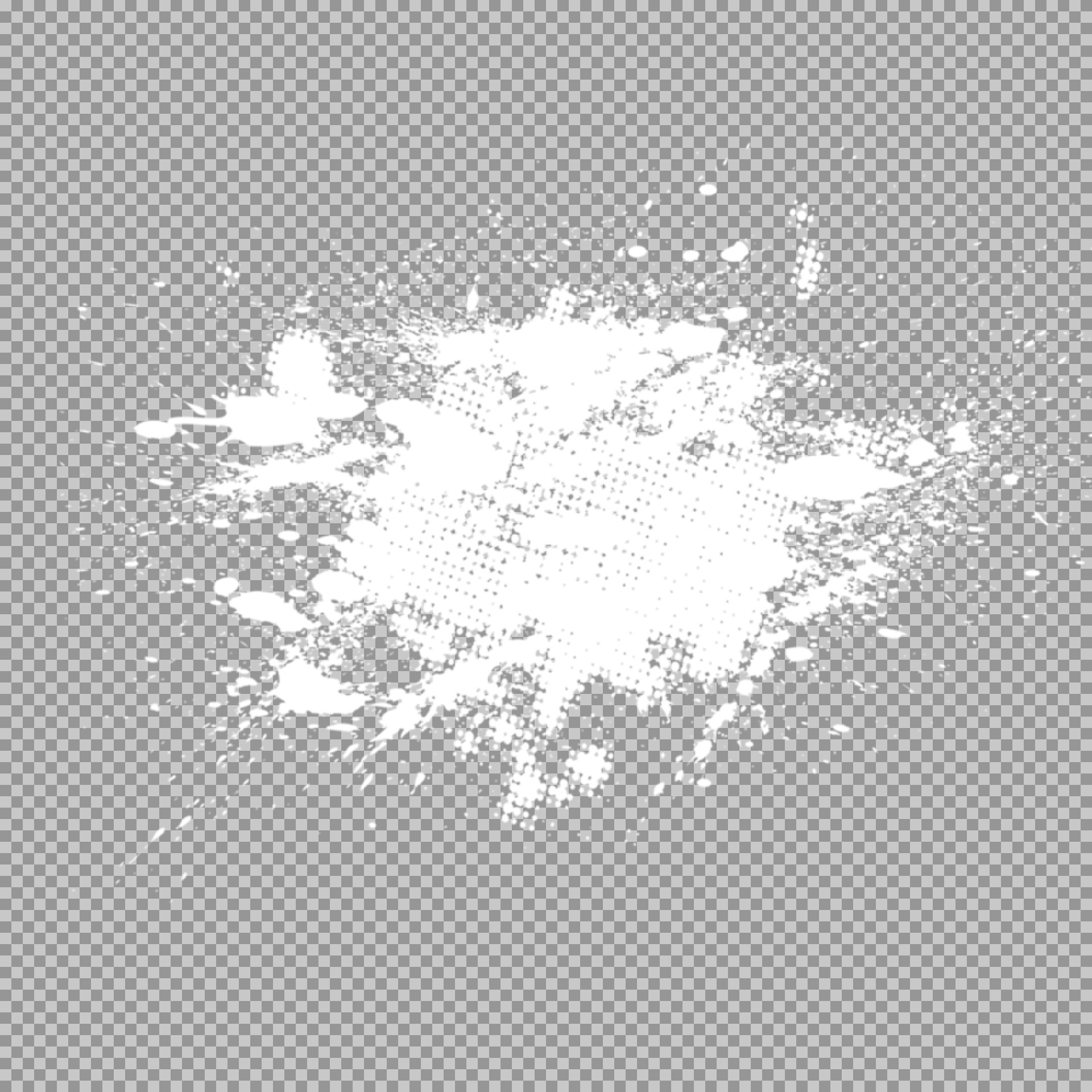 White Grunge Halftone Splash PNG | Transparent Texture Overlay