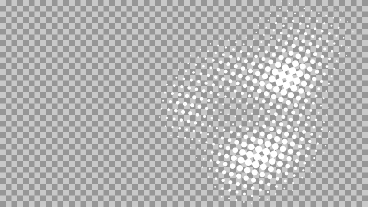 White Halftone Cloud Pattern PNG | Abstract Pop Art Overlay