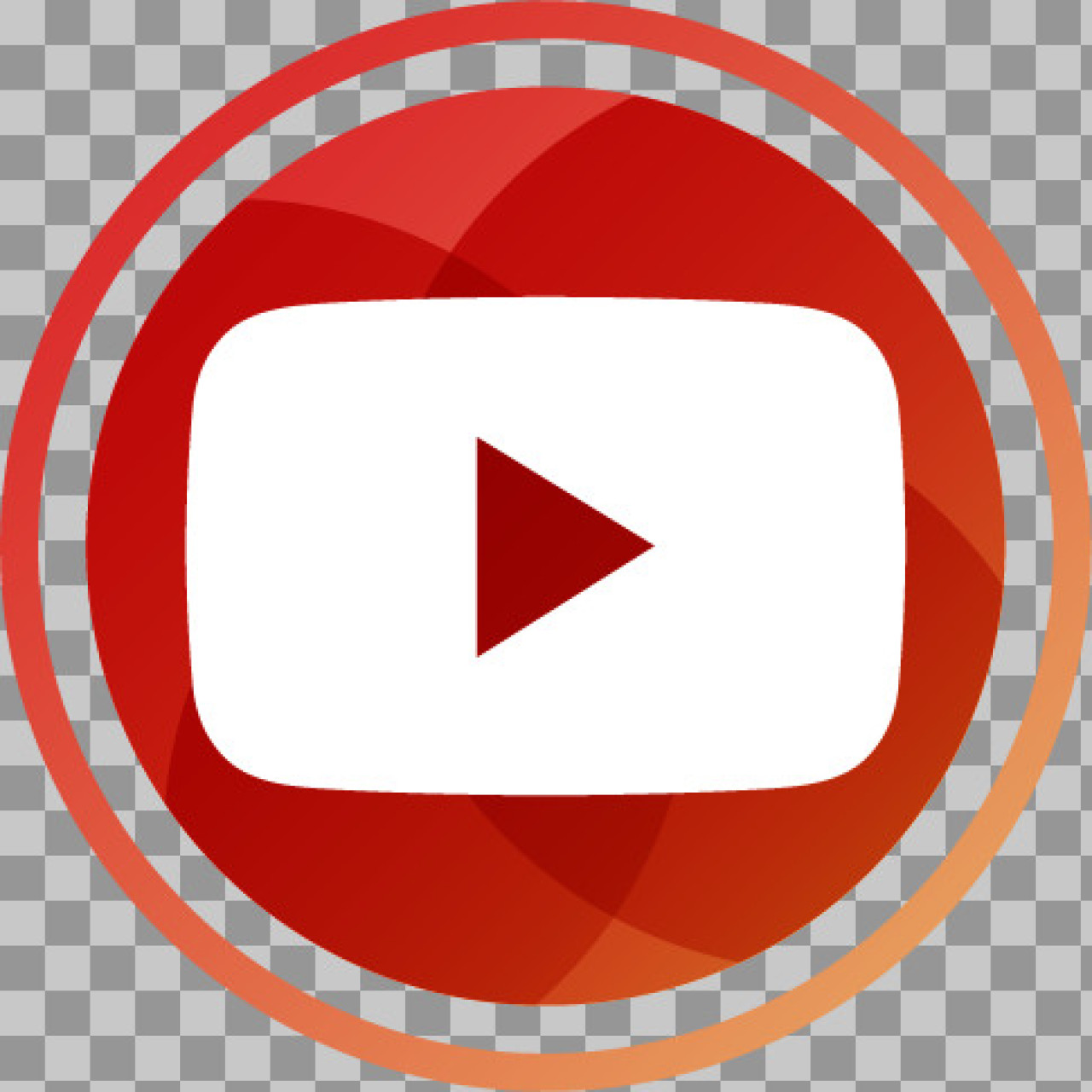 Creative YouTube Icon PNG - Abstract Red Circular Logo