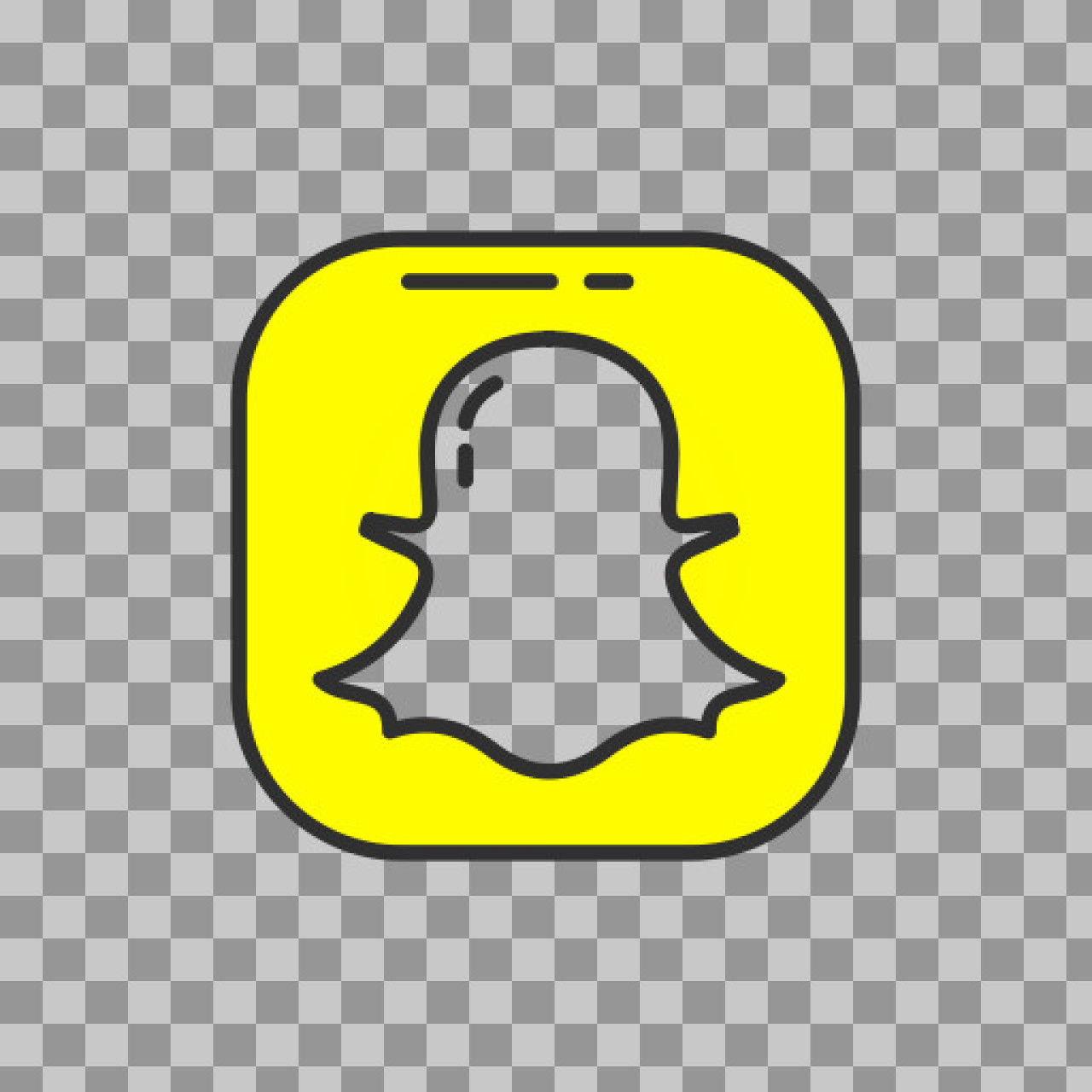 Snapchat Icon PNG - Hand-Drawn Doodle Style | Free Download