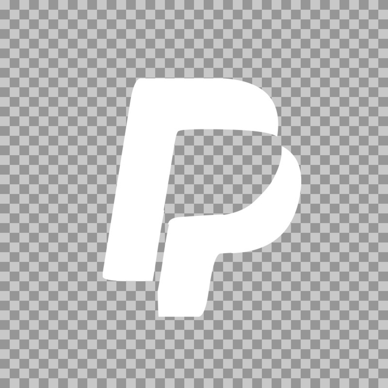 White PayPal Logo PNG | Transparent Payment Icon for Websites