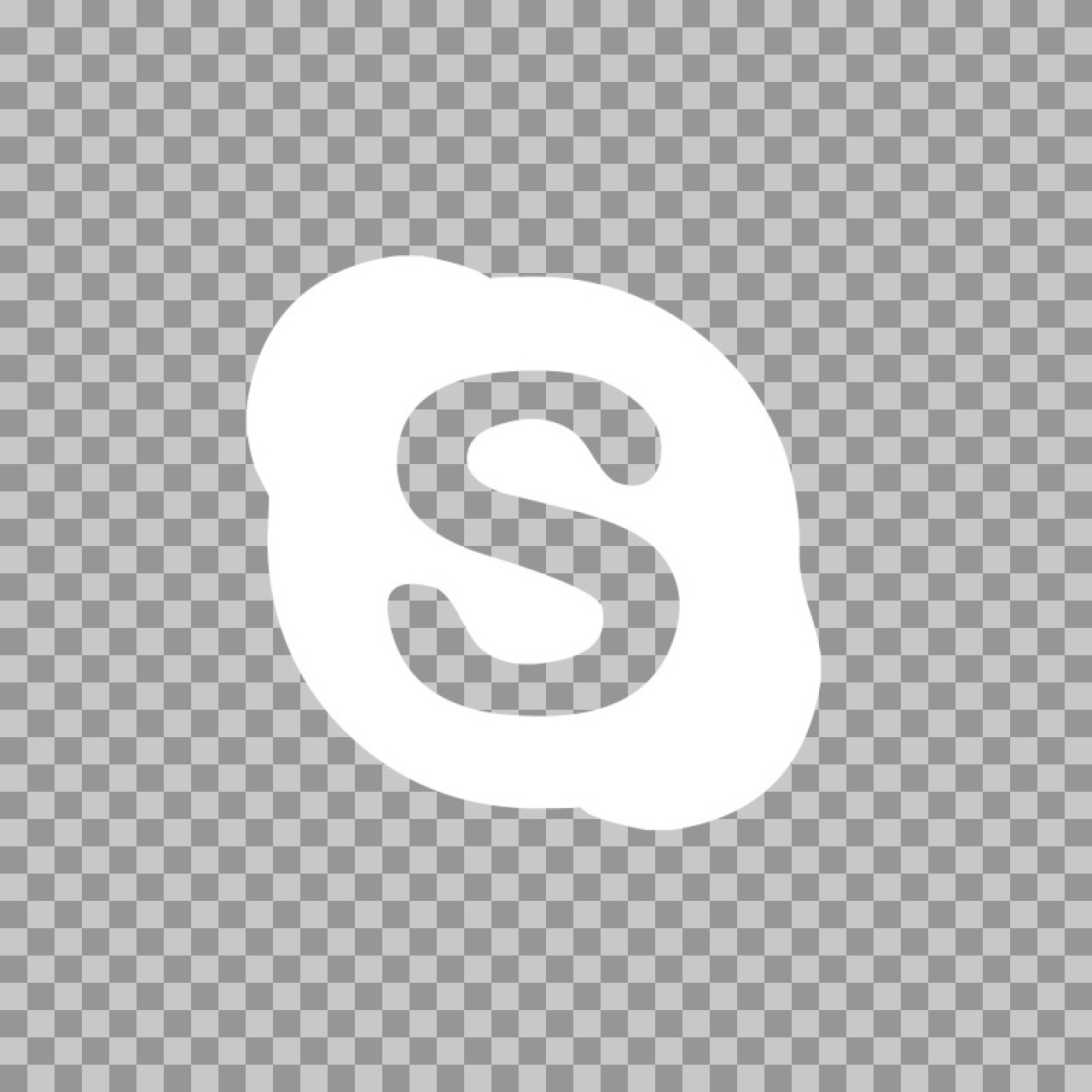 White Skype Logo PNG | Transparent Communication Icon