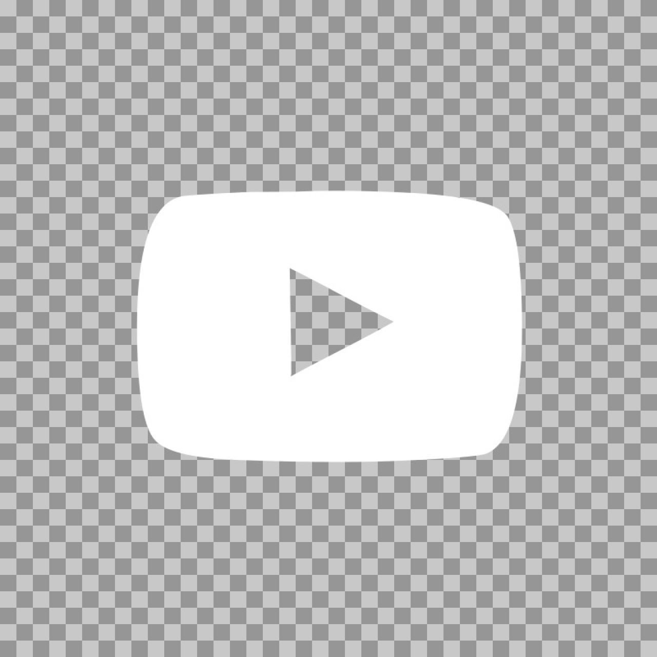 White YouTube Logo PNG | Free Transparent Social Media Icon