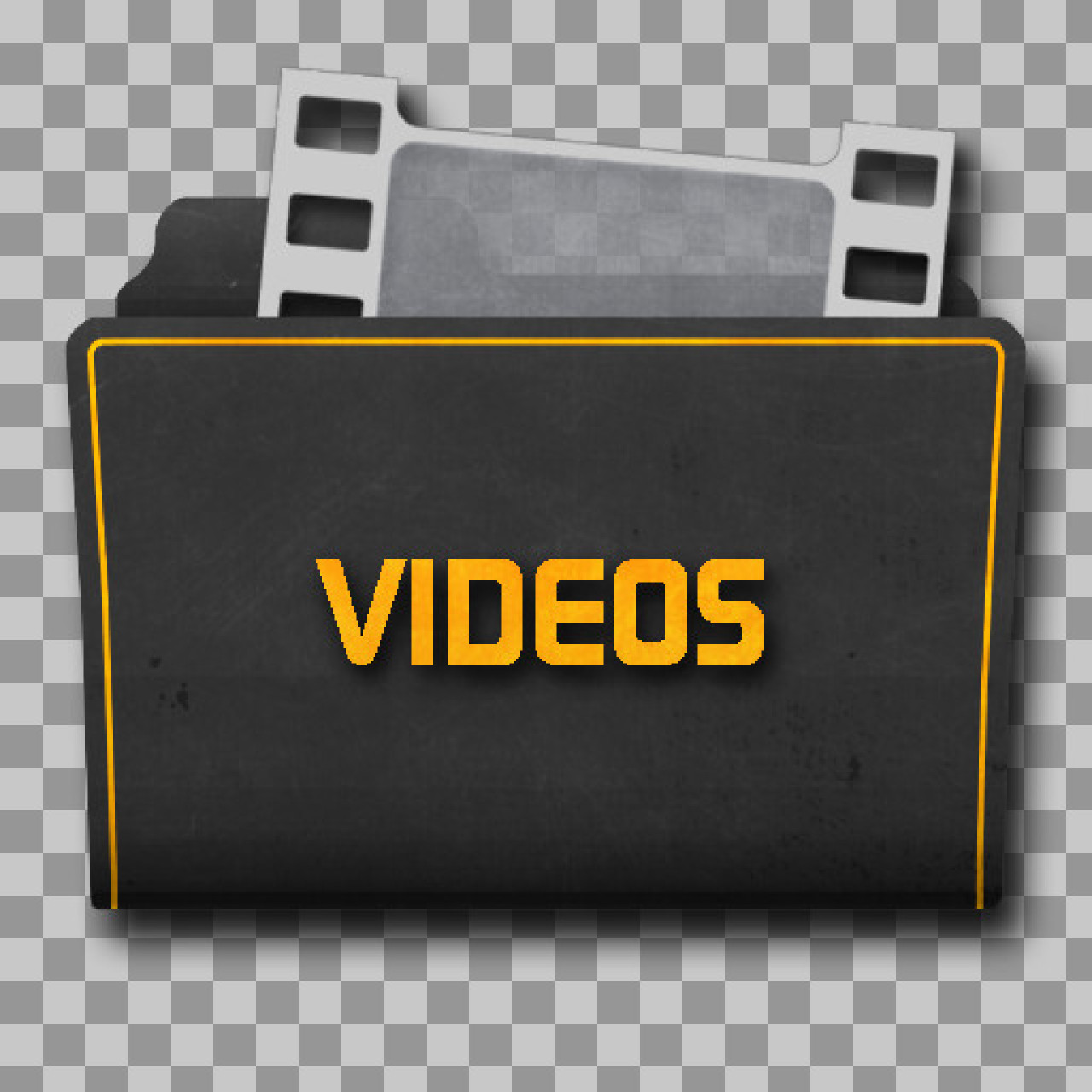 Videos Folder Icon PNG | Movie & Media Directory Graphic Download