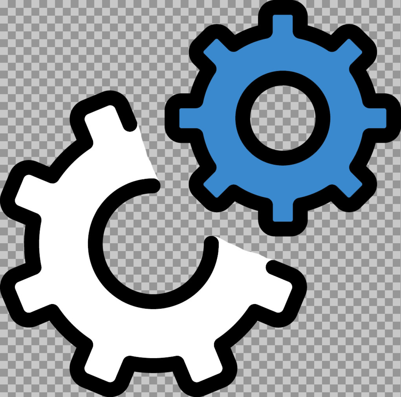 Gears Icon PNG | Settings & Process Symbol