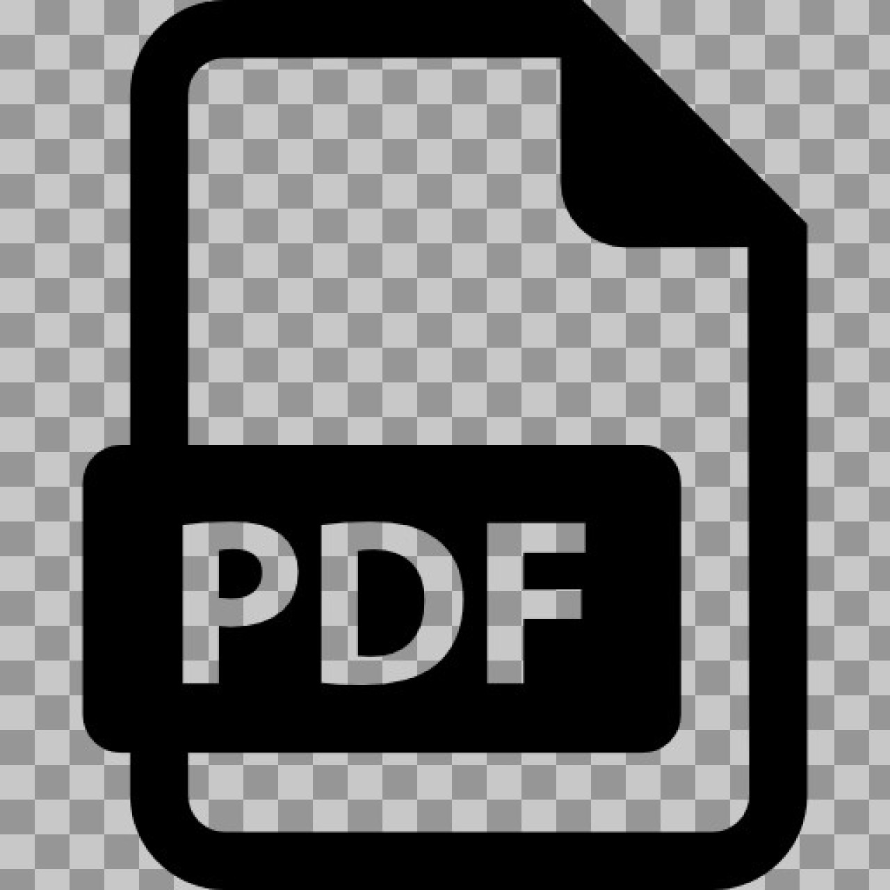 PDF Icon PNG | Black Document File Symbol for Downloads
