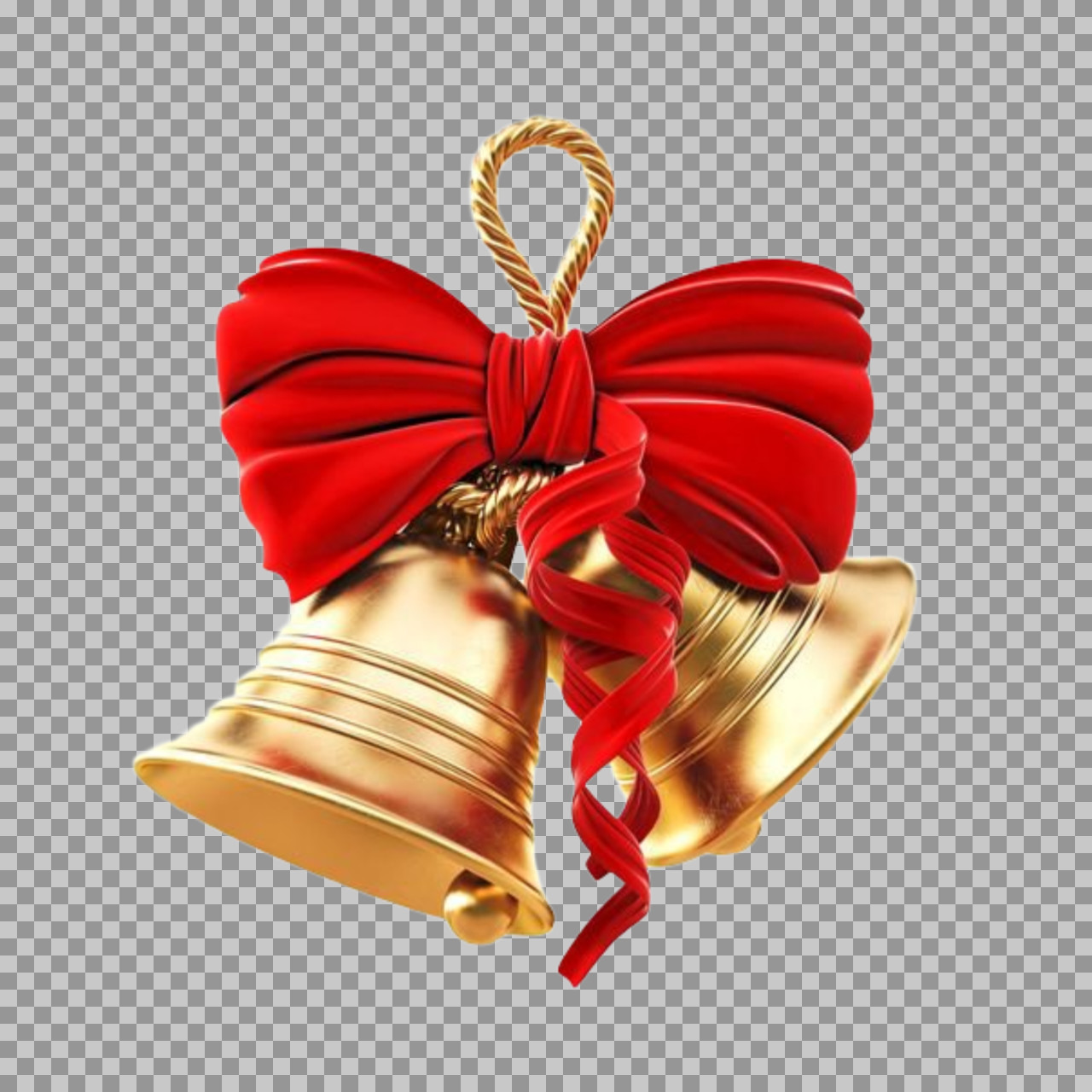 Christmas Bells PNG | Free Golden Holiday Ornament Graphic...