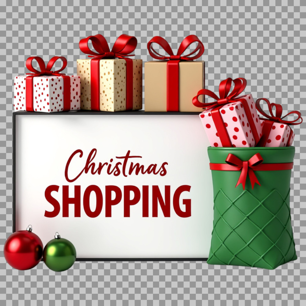 Christmas Shopping PNG | Festive Holiday Sale Graphic...