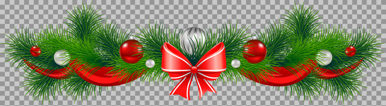 Christmas Garland PNG | Festive Holiday Banner Clipart...