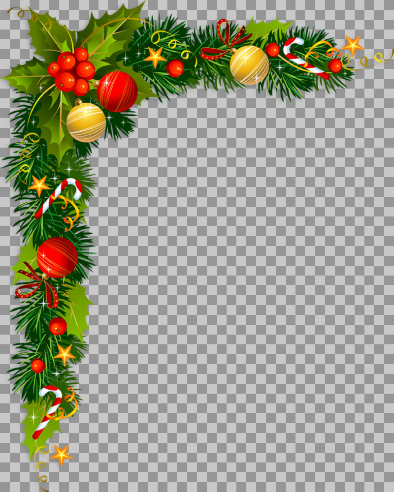 Christmas Corner Border PNG | Free Holiday Clip Art...