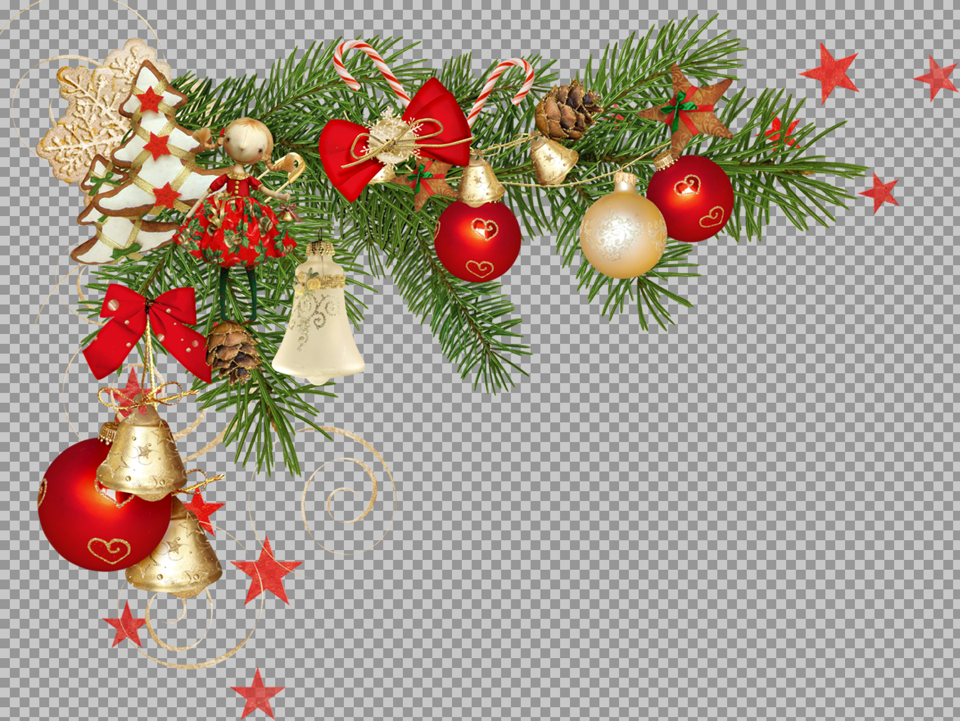 Christmas Corner Garland PNG | Free Holiday Clip Art...