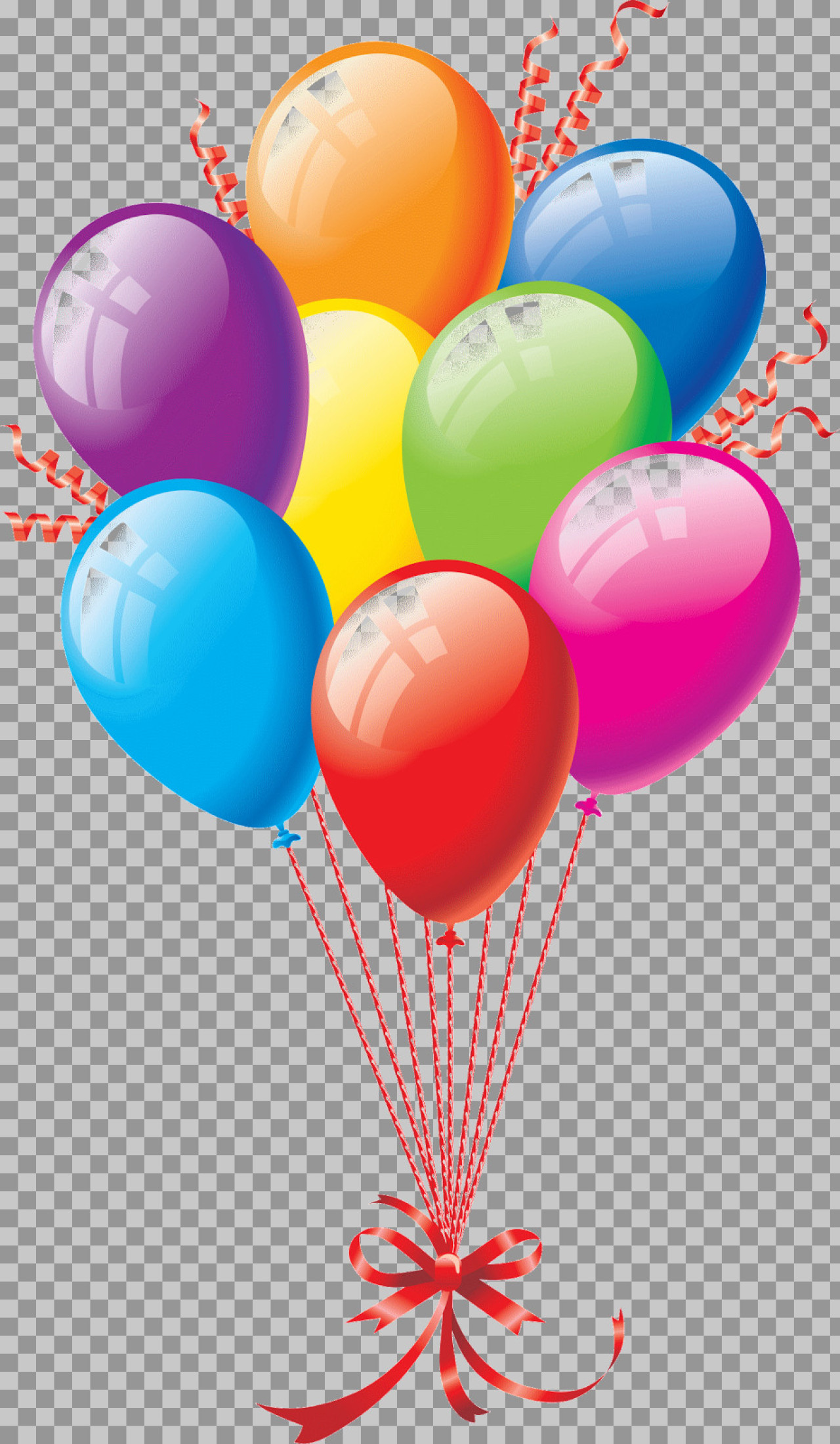 Colorful Party Balloons PNG | Free Celebration Clipart
