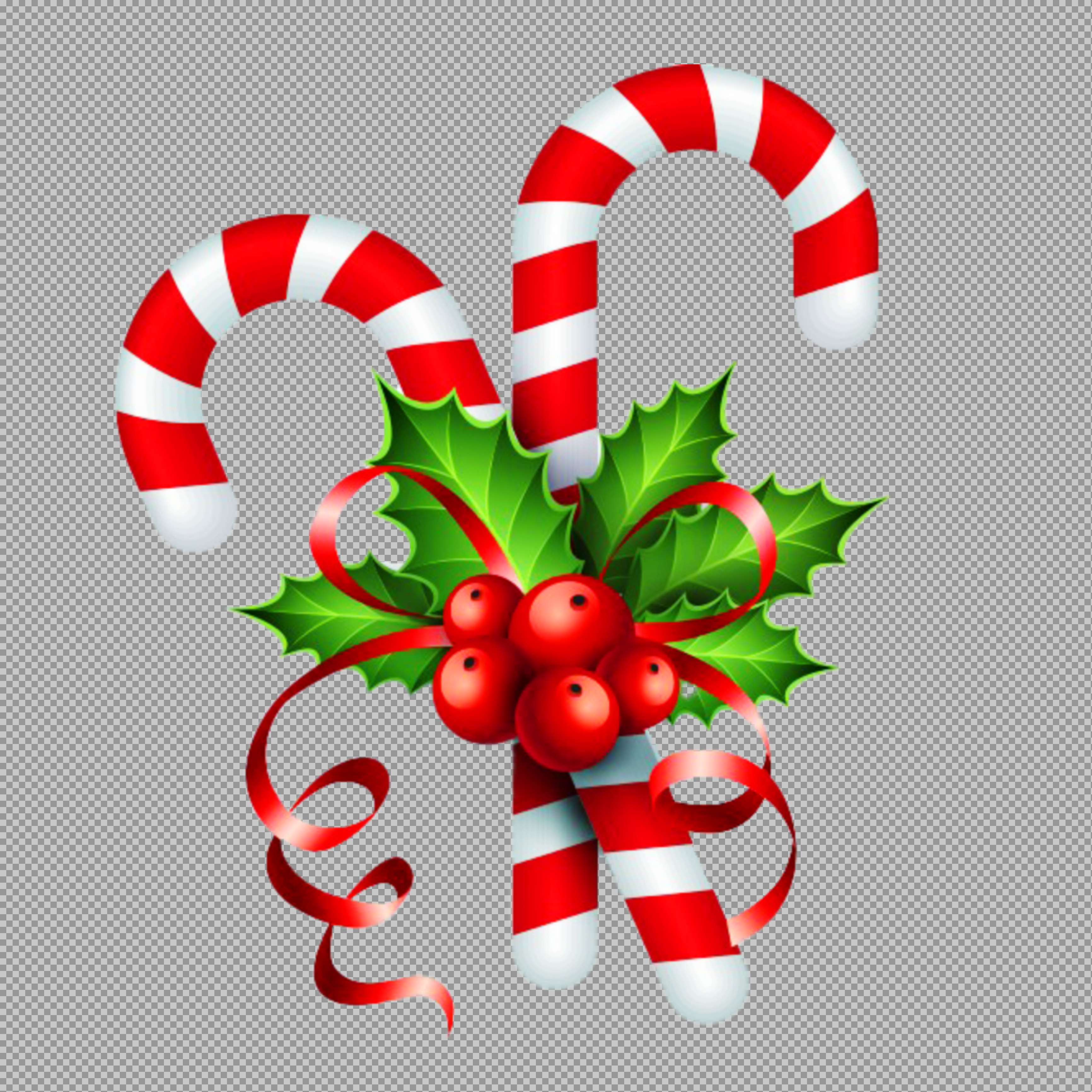Christmas Candy Canes PNG | Festive Holiday Clipart