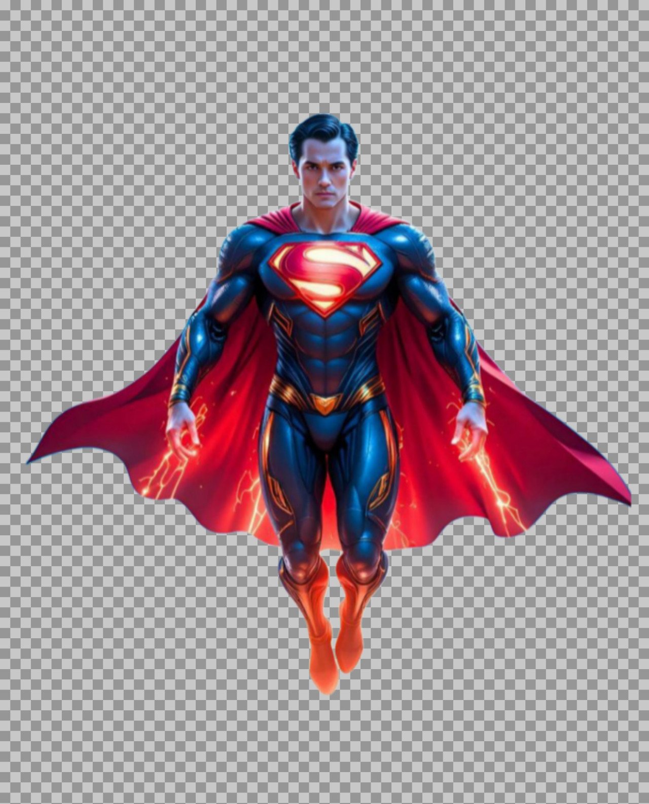 superman flying in the air PNG transparent image