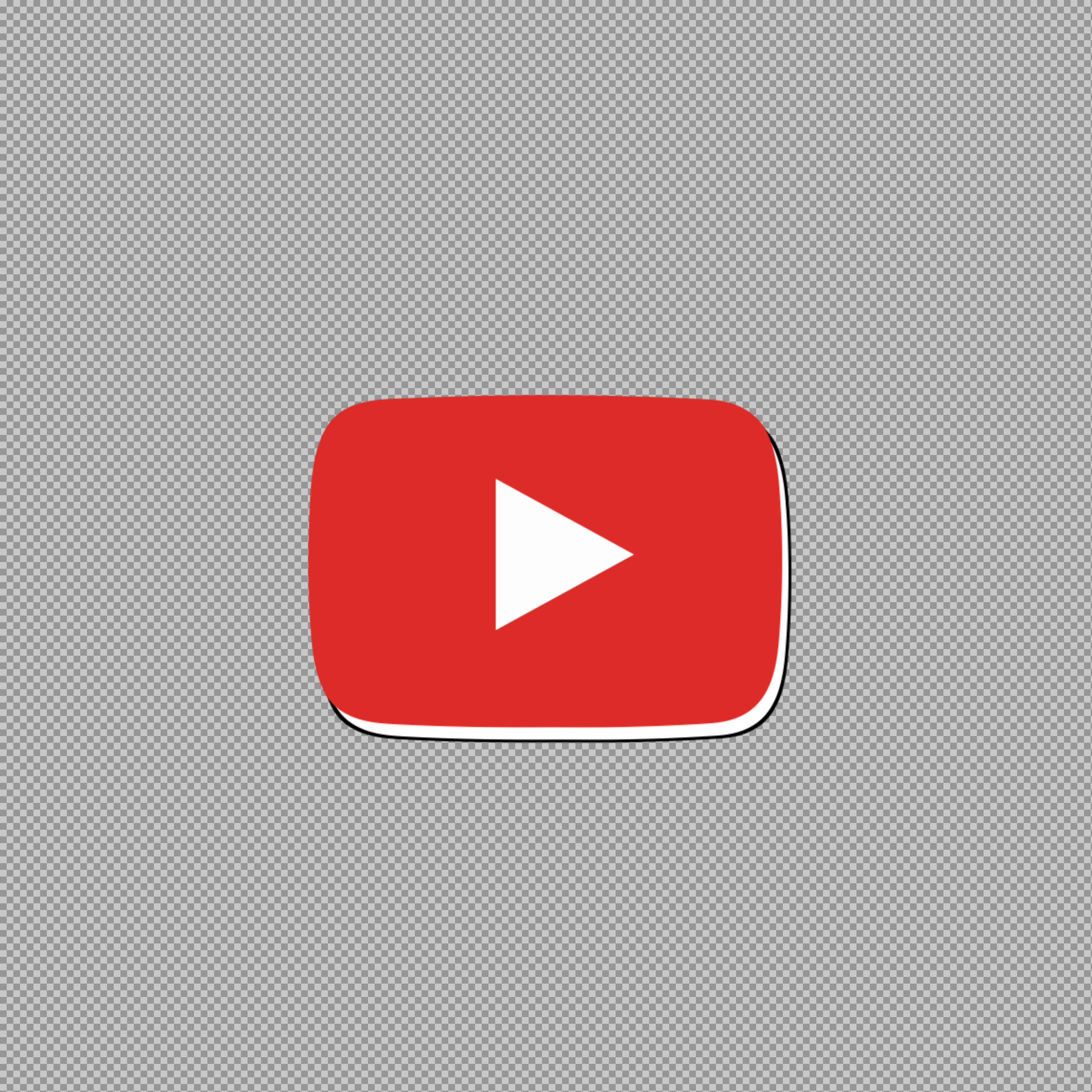 Free Stylized YouTube Logo PNG | Hand-Drawn Play Button Icon