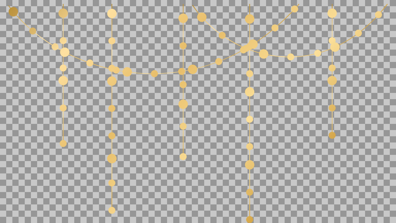 Gold Garland PNG | Free Festive & Party Overlay