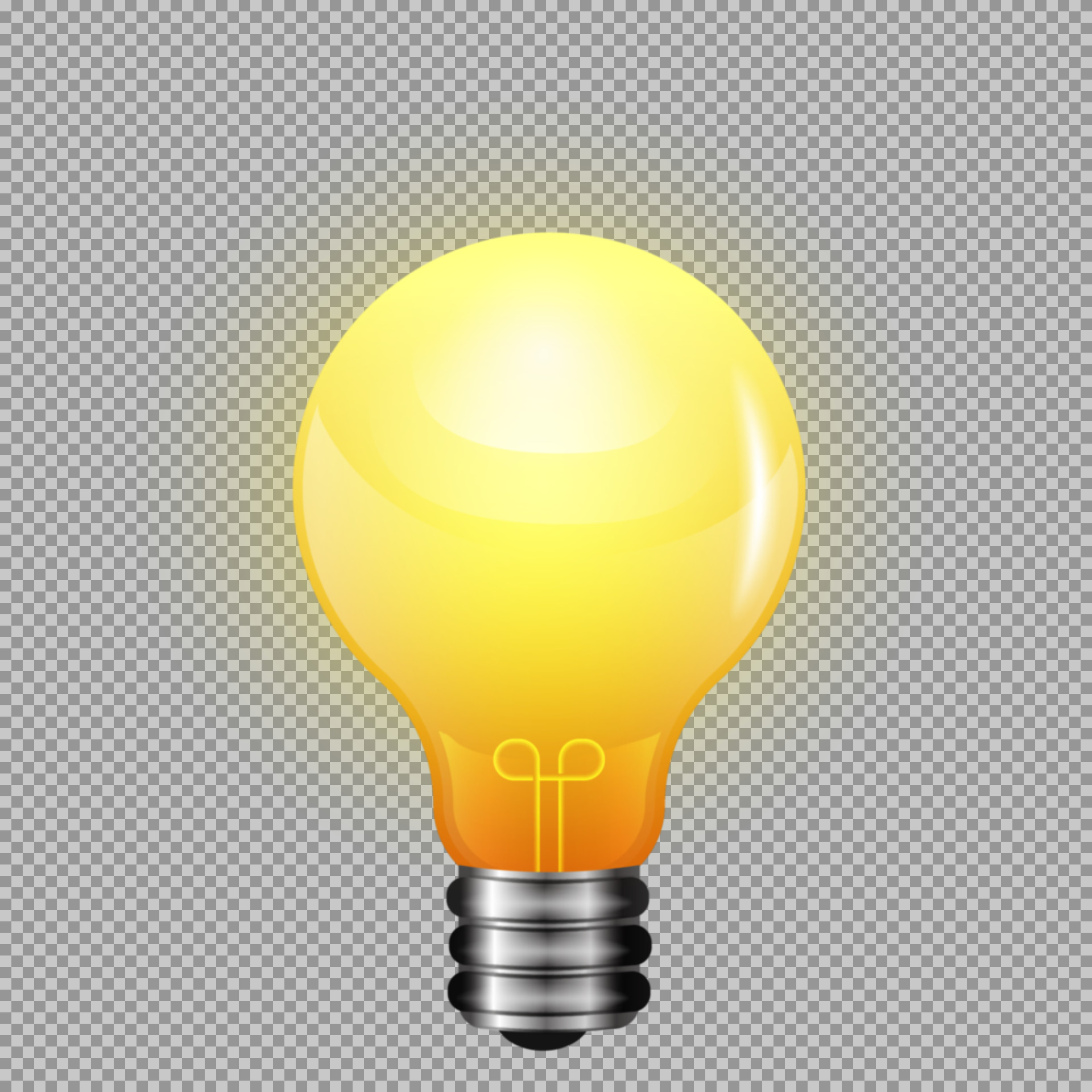 Glowing Lightbulb Icon PNG | Idea & Inspiration Graphic