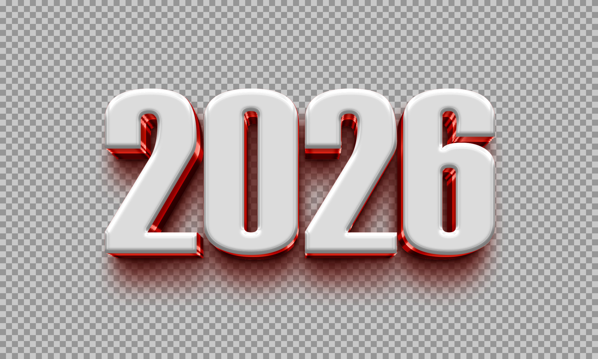 Bold 3D 2026 PNG Image | Free Transparent Download