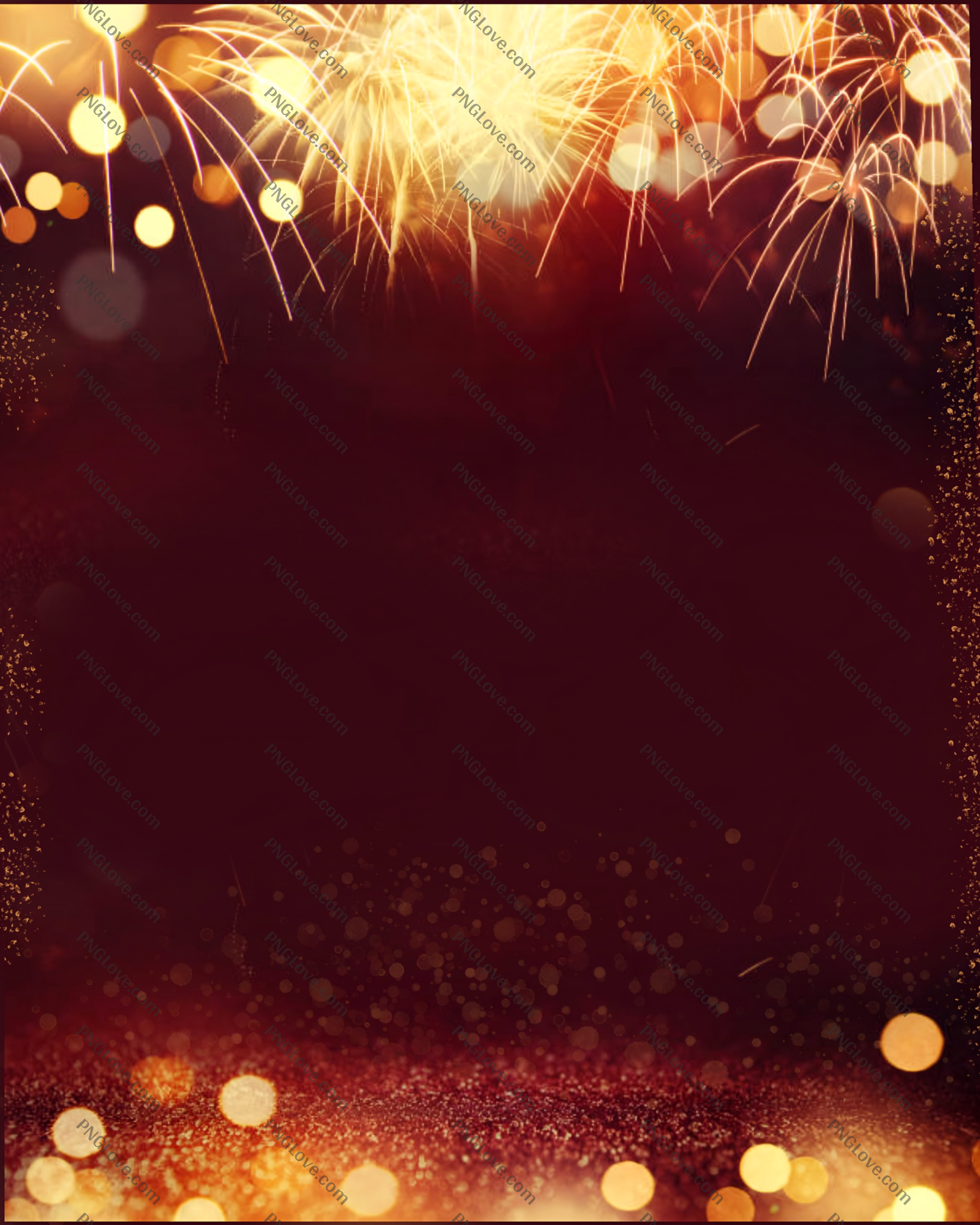 Free Fireworks Celebration Background | Golden Bokeh & Glitter...