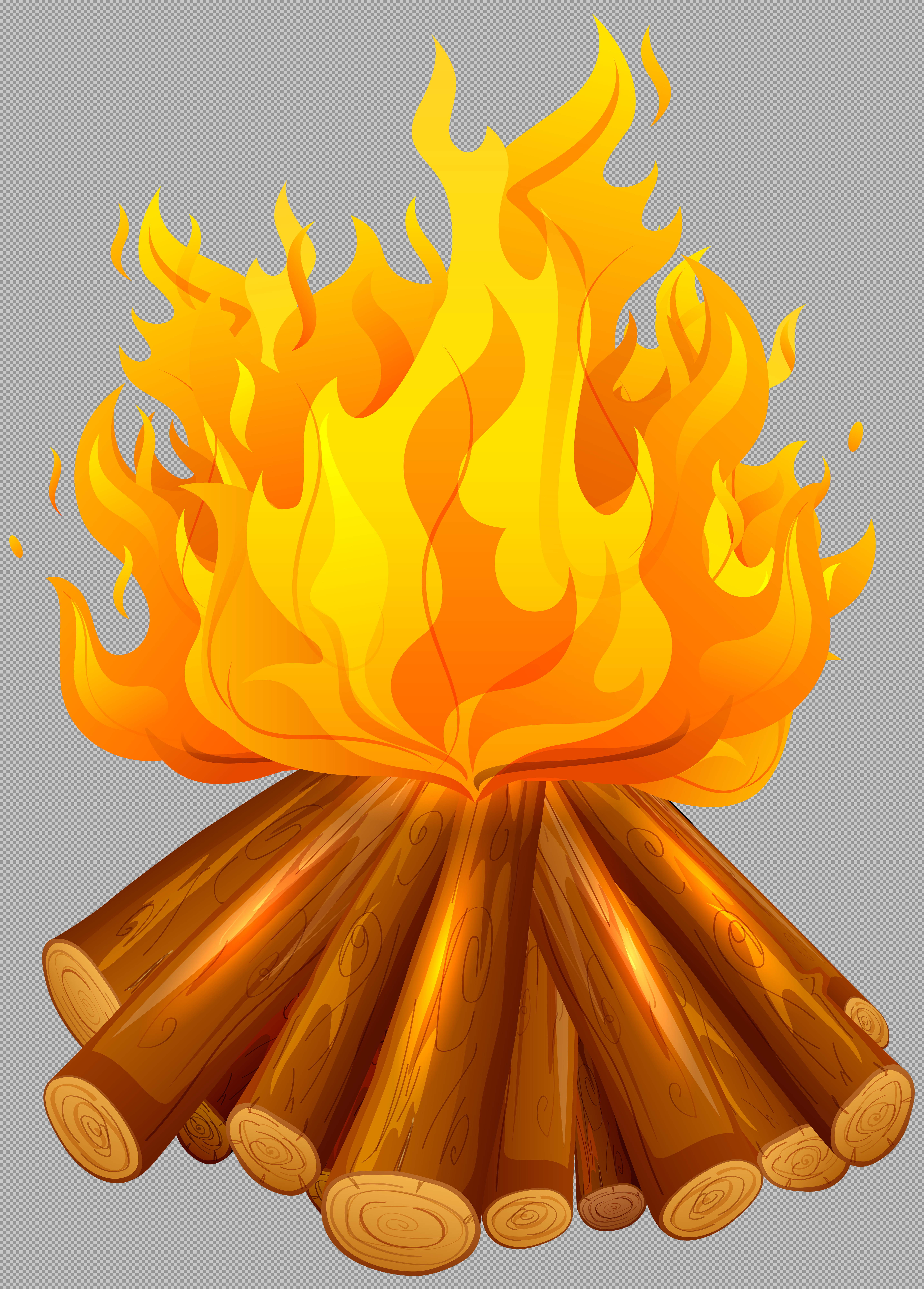 Bonfire PNG Clipart - Lohri & Bhogi Fire Vector Illustration