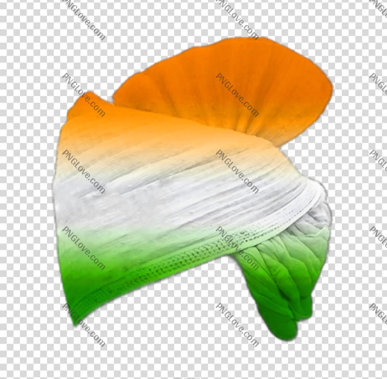 Indian Flag Turban PNG | Patriotic Tricolor Pagri Clipart