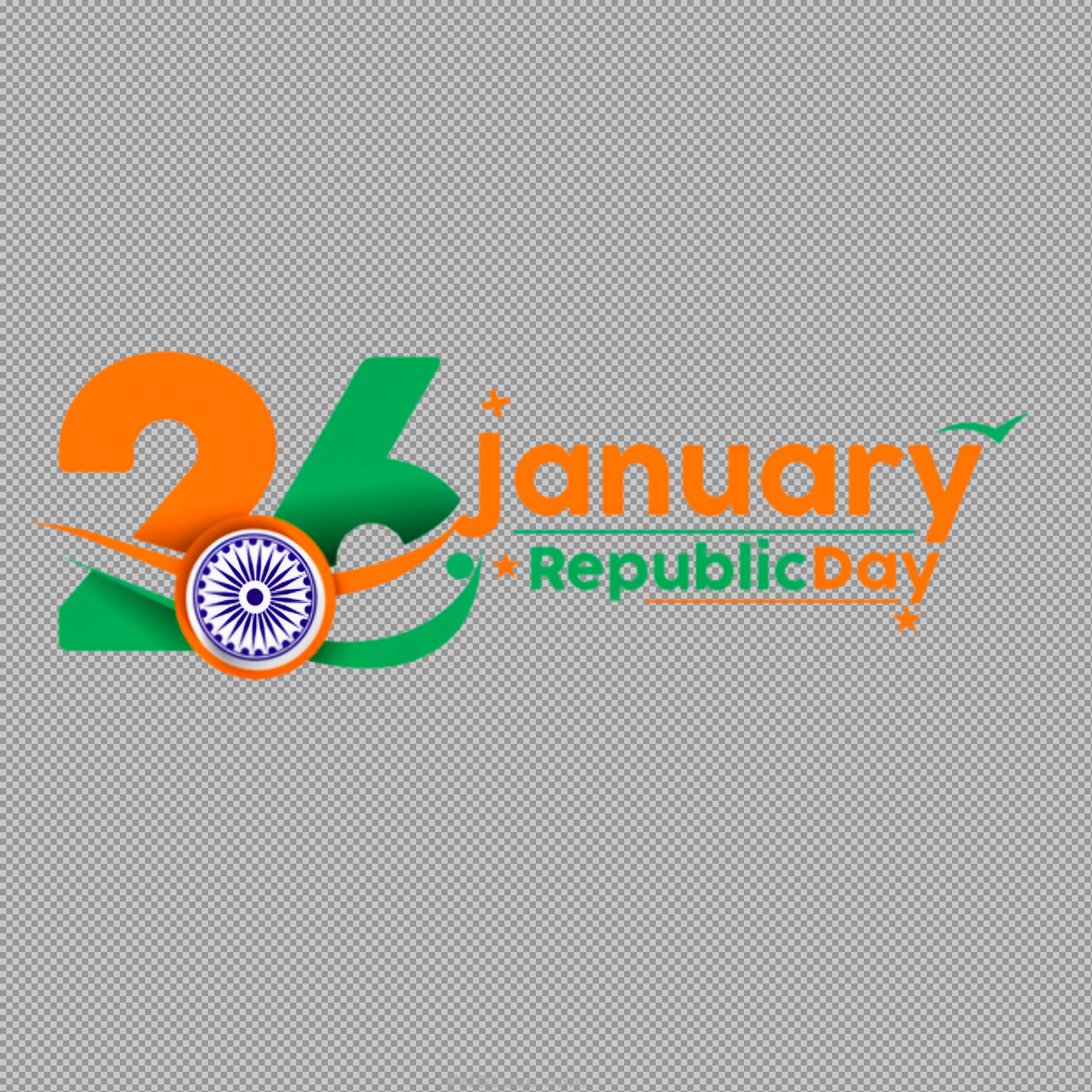 26 January Republic Day Text PNG | Free Transparent Image