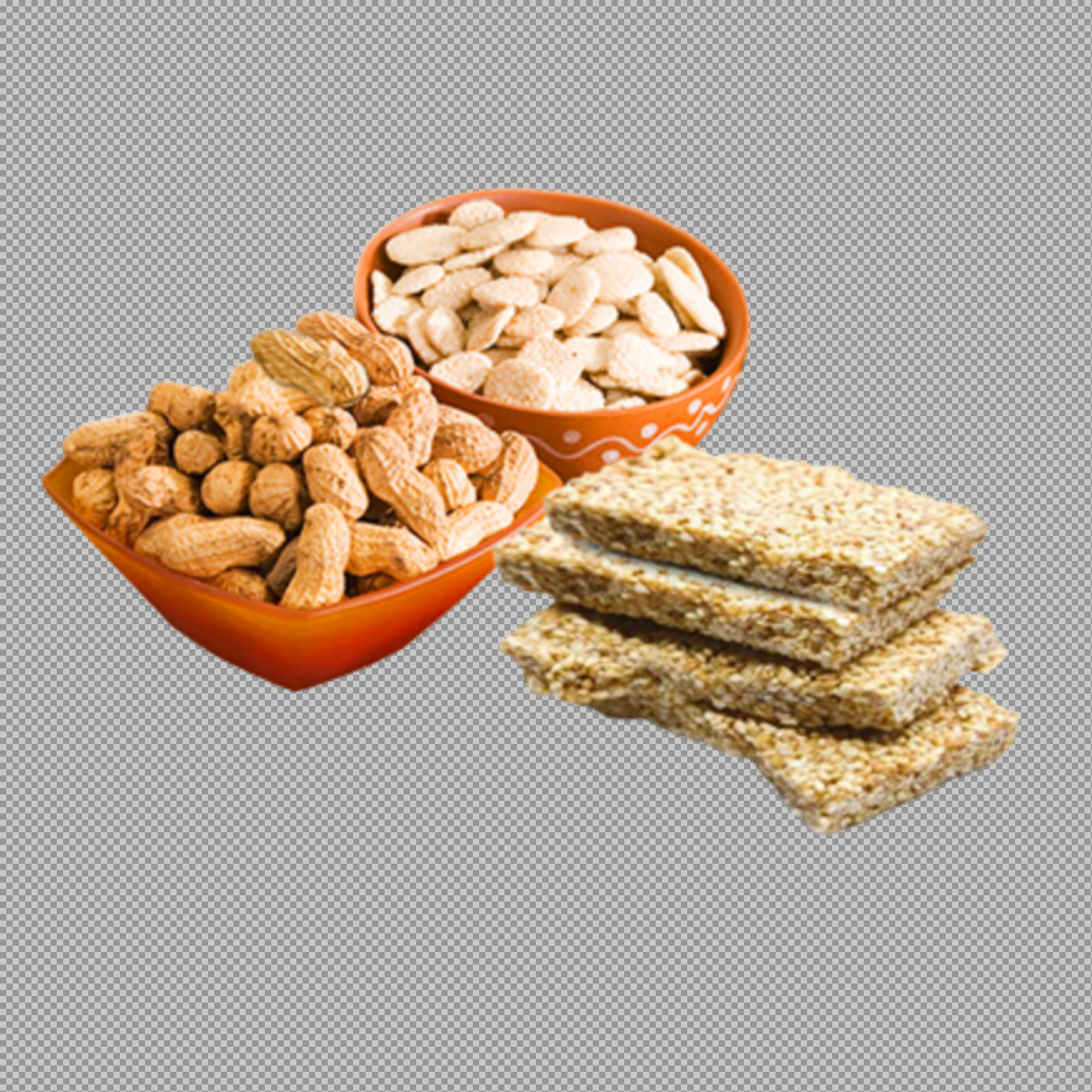 Lohri & Makar Sankranti Sweets: Gajak, Rewari & Peanuts | Festive Food PNG...