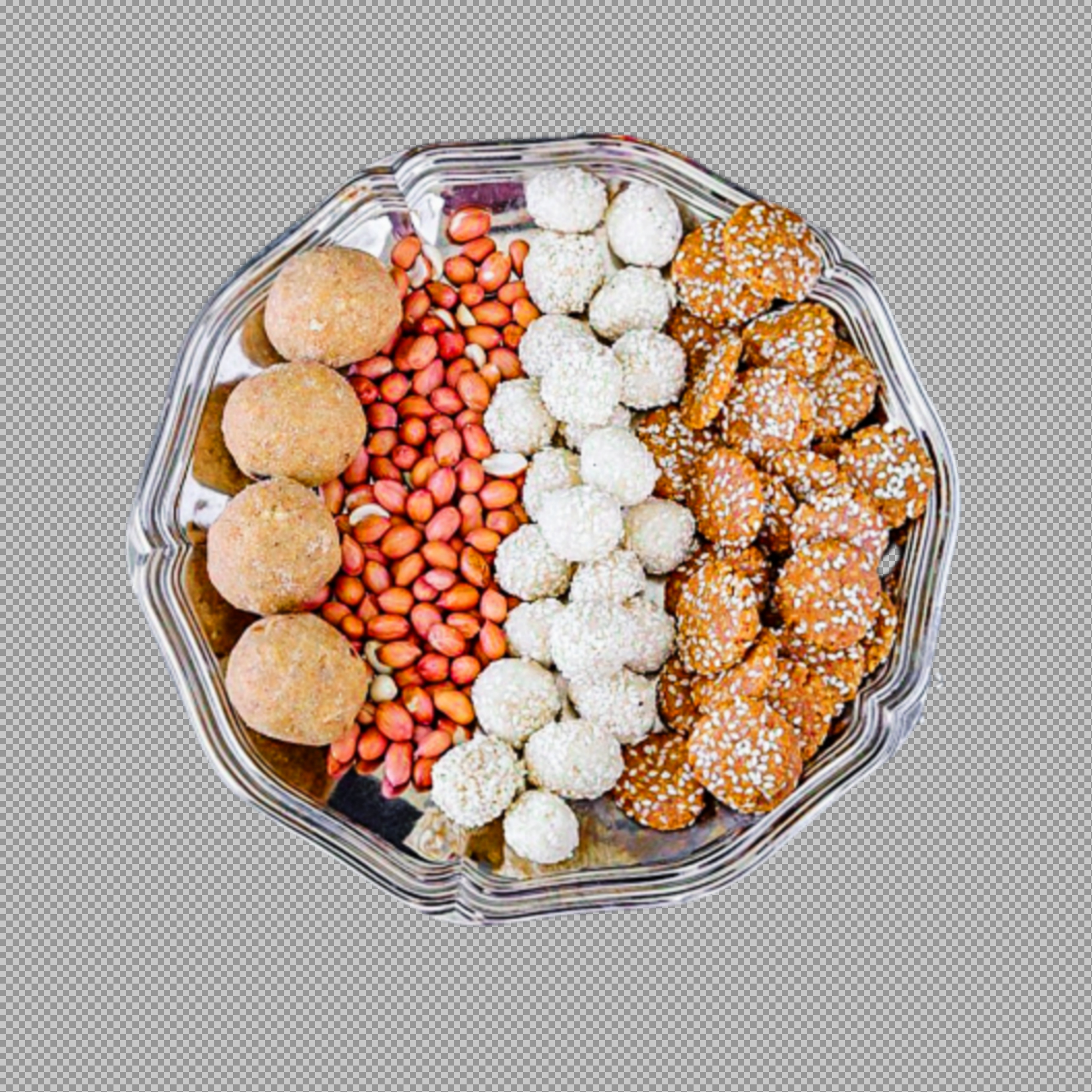 Makar Sankranti & Lohri Sweets Platter PNG | Til Ladoo, Rewari...
