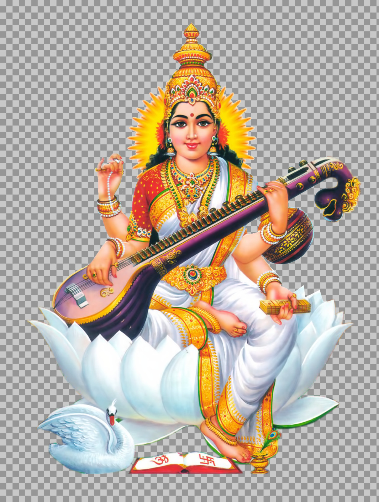 Goddess Saraswati PNG | Knowledge, Music & Arts Deity Image...