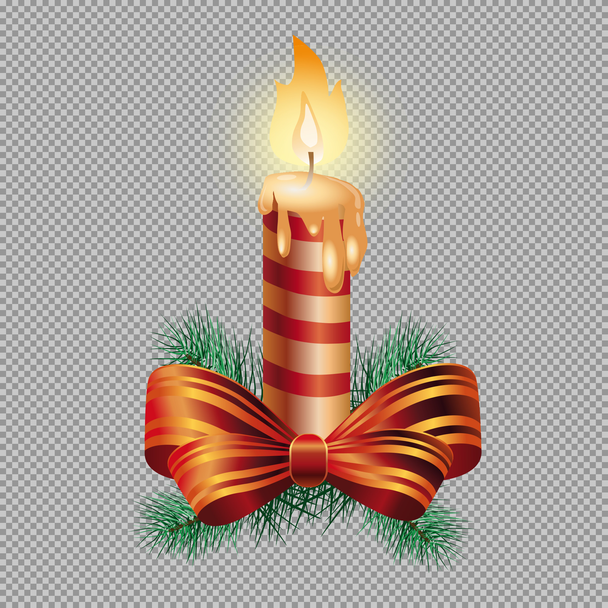 Christmas Candle PNG | Festive Holiday Decoration Clipart...