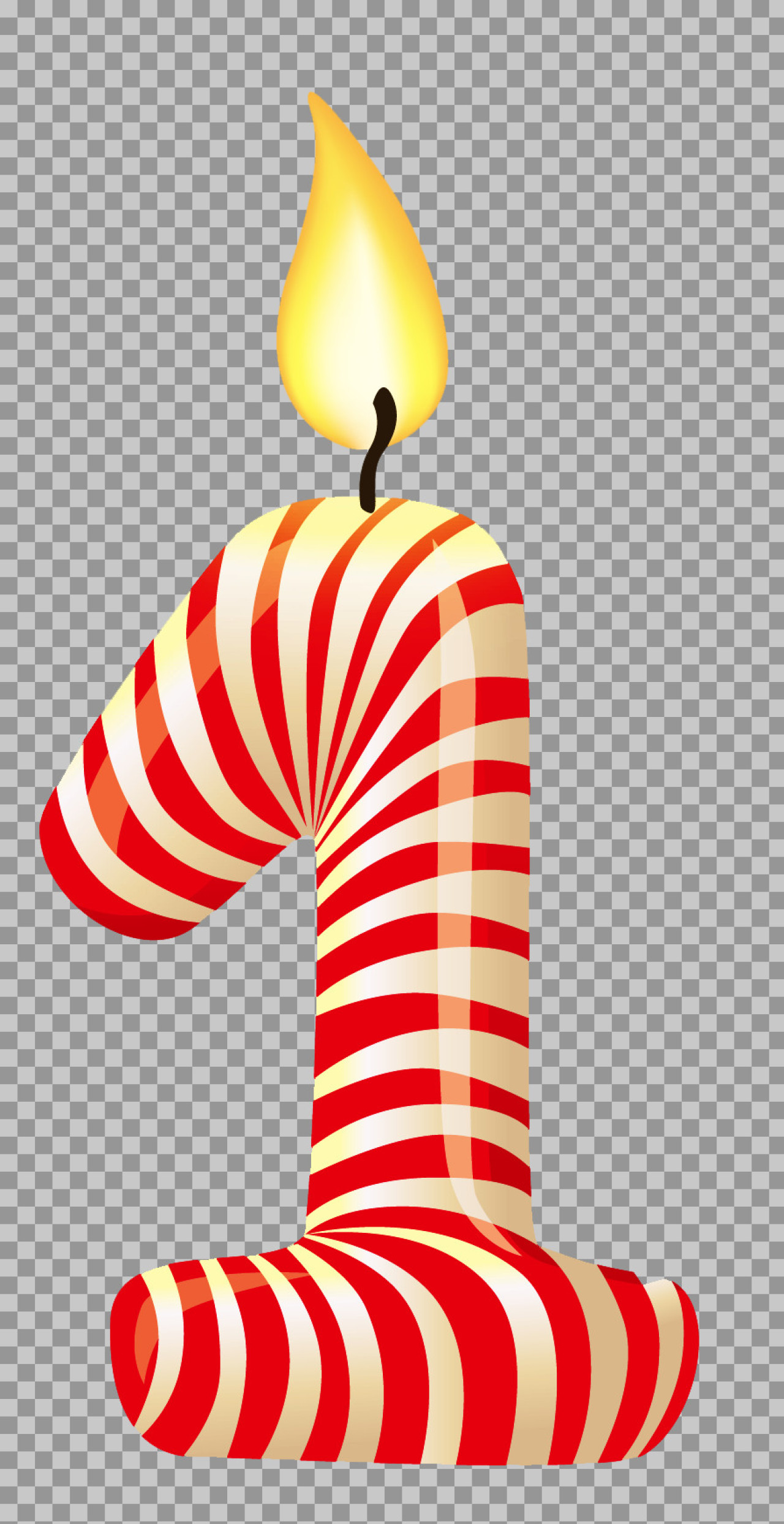 First Birthday Candle PNG | Number 1 Illustration...