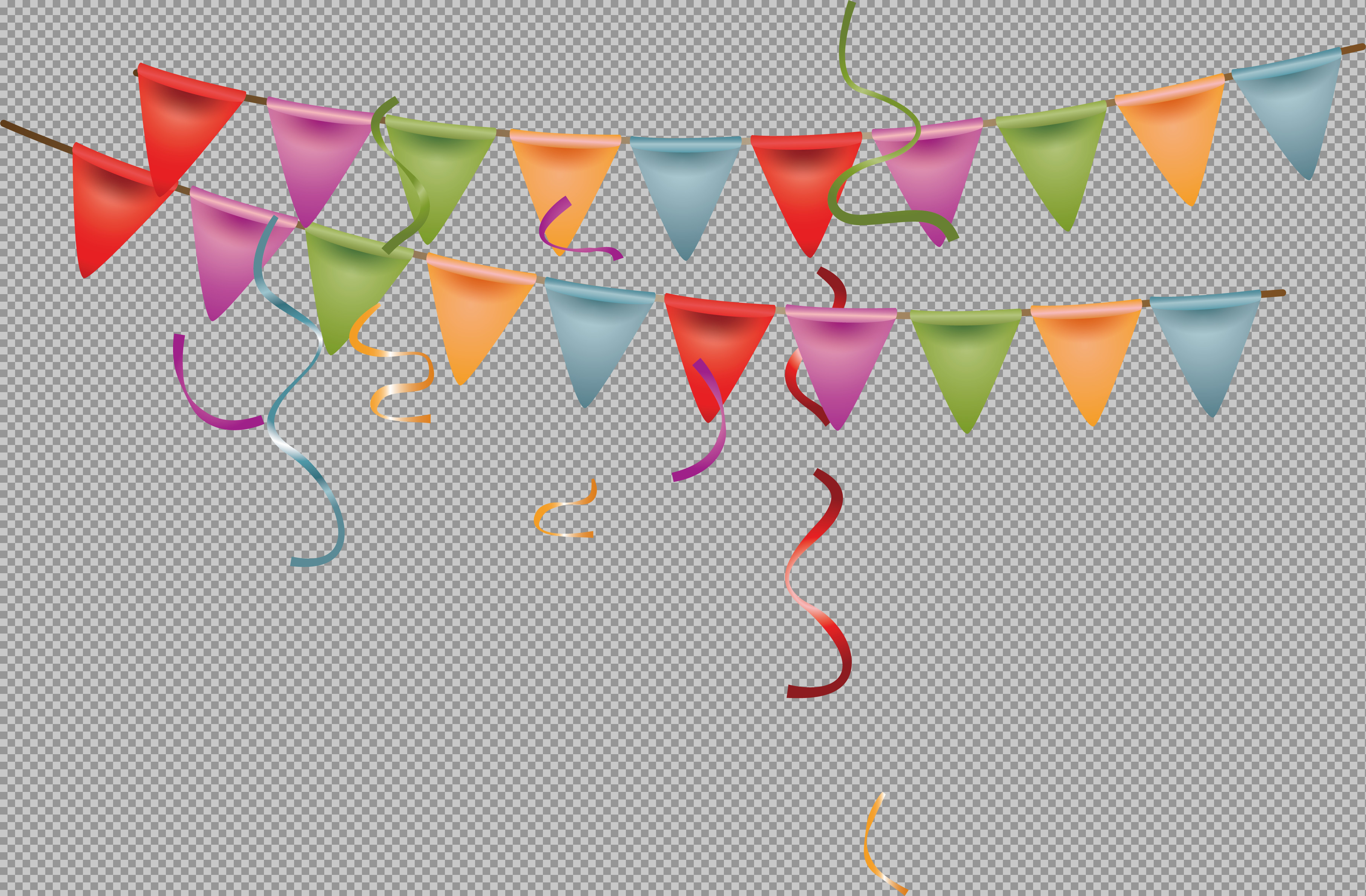 Party Banners PNG | Free Colorful Confetti & Bunting Clipart...