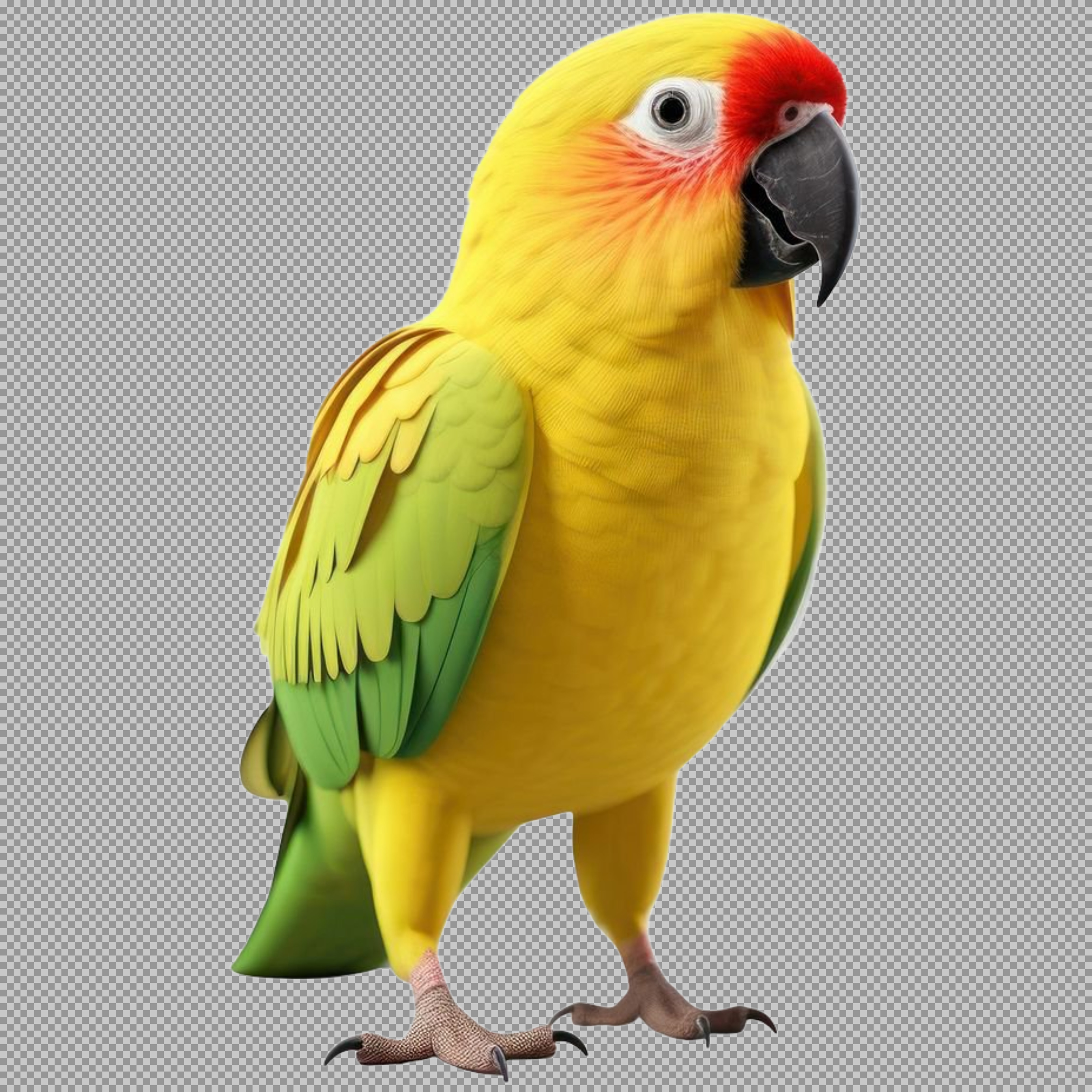 Sun Conure Parrot PNG - High-Quality Isolated Tropical Bird Illustration...