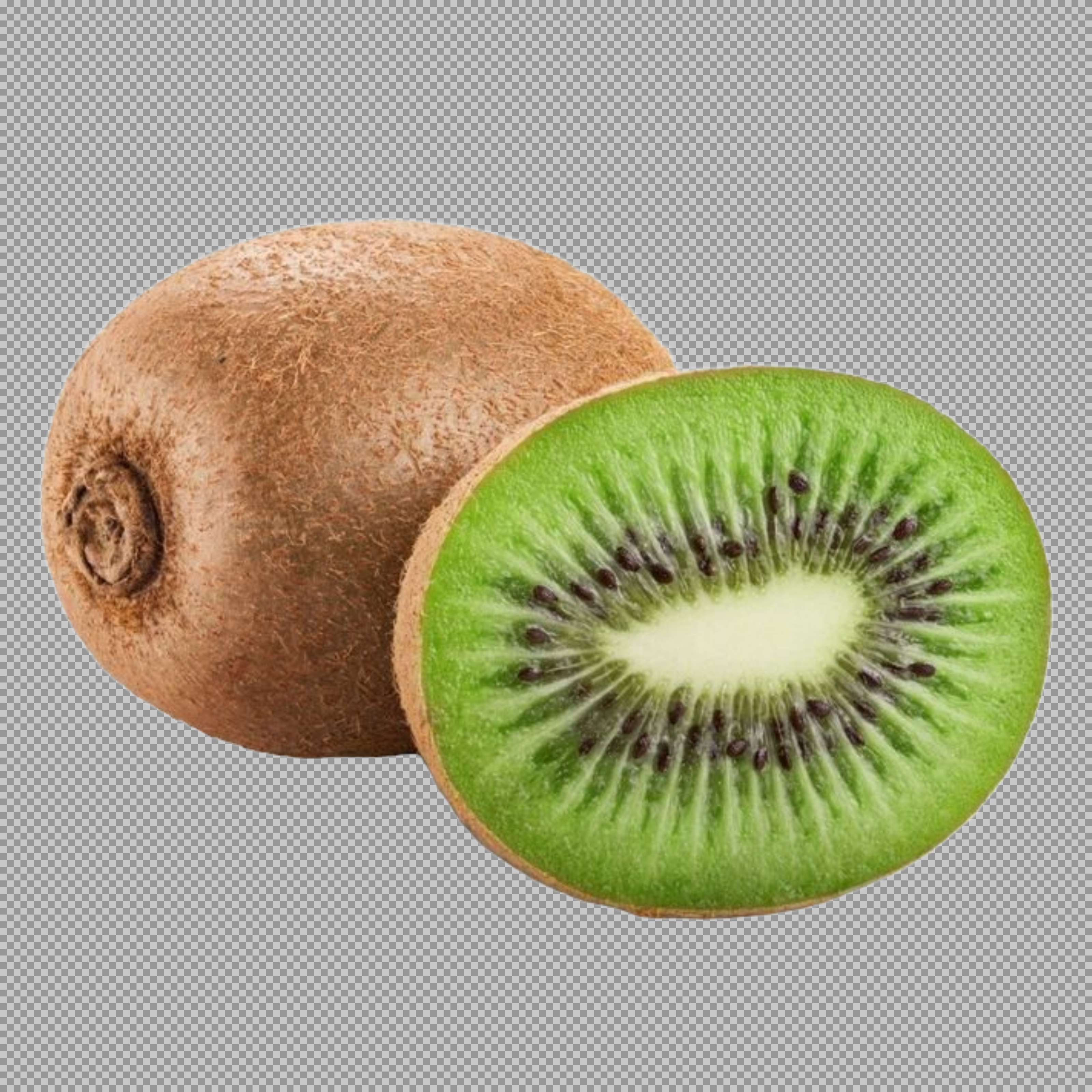 Fresh Ripe Kiwi Fruit Image - Whole & Sliced...