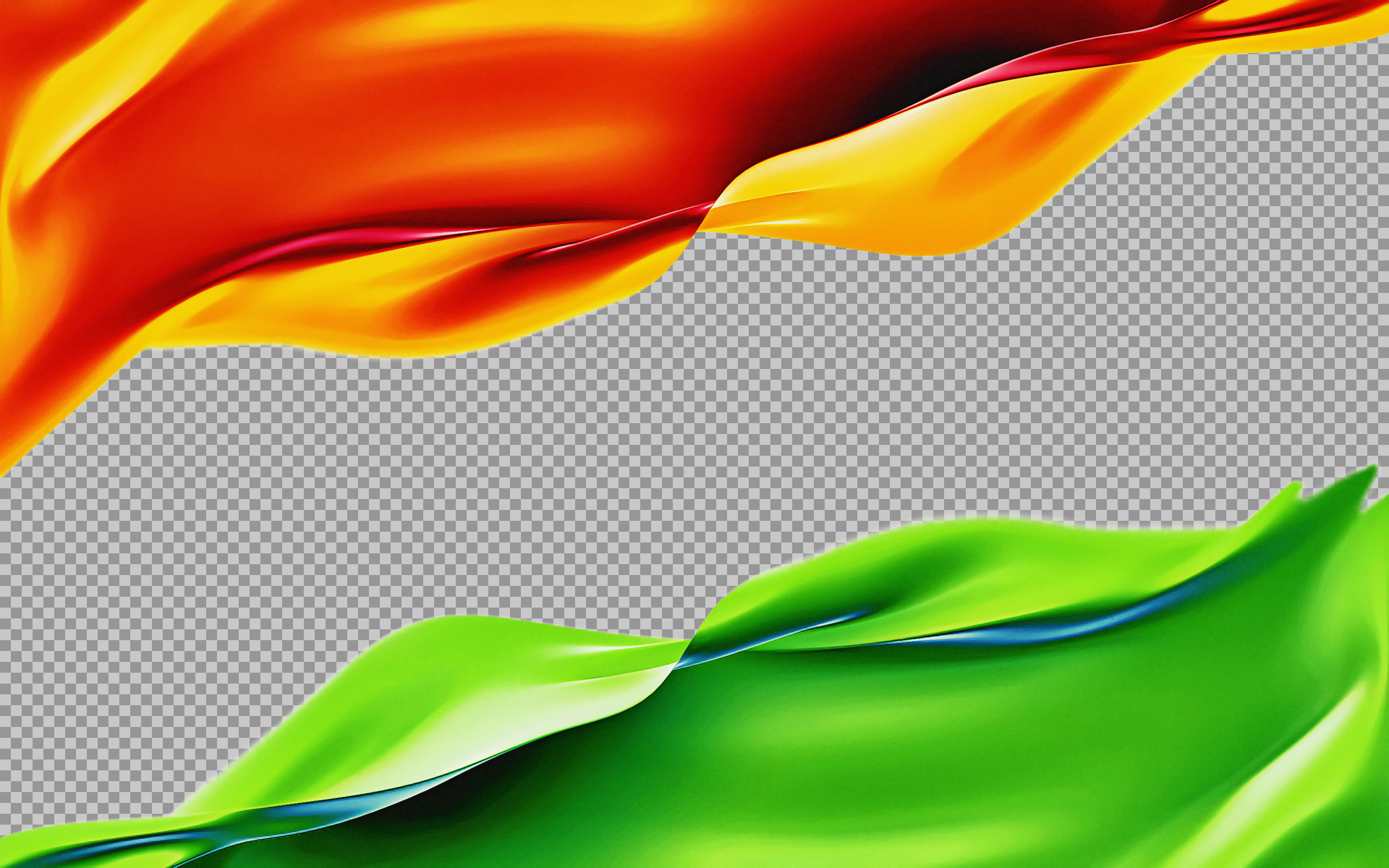 Abstract Indian Flag Wave PNG | Saffron and Green Background Frame