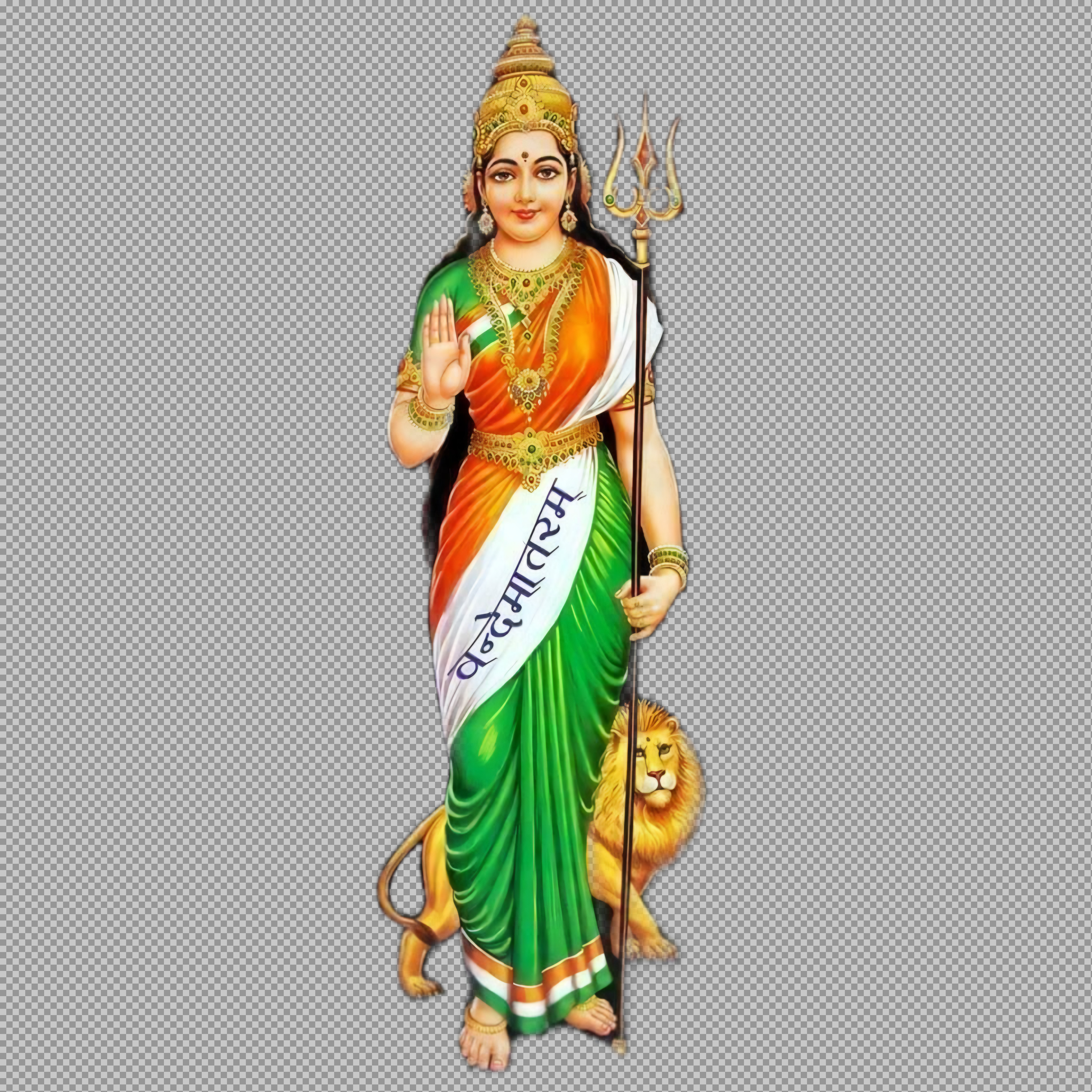 Bharat Mata PNG Download | Patriotic Mother India Image