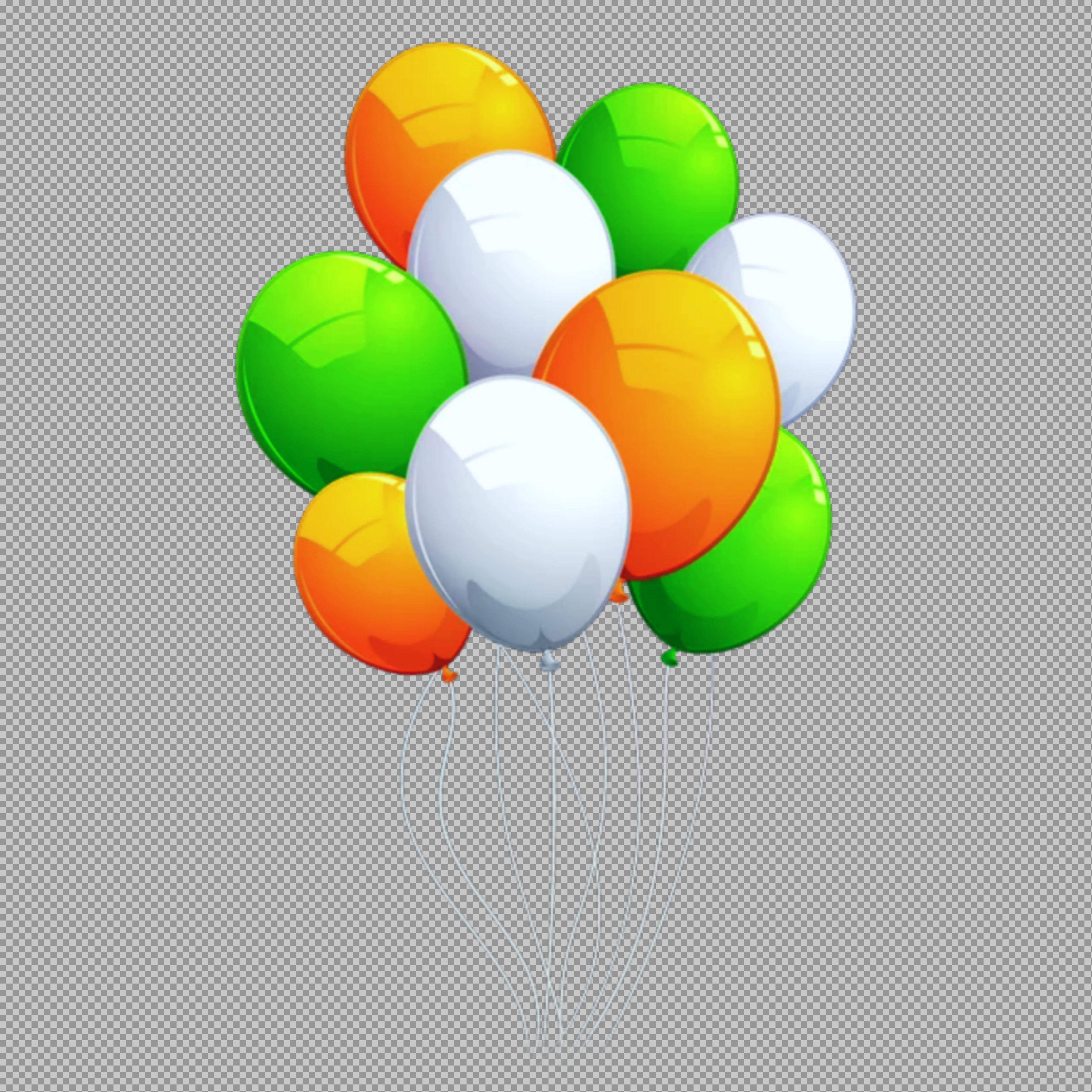 Tricolor Balloons PNG | Indian Flag Decoration Download...